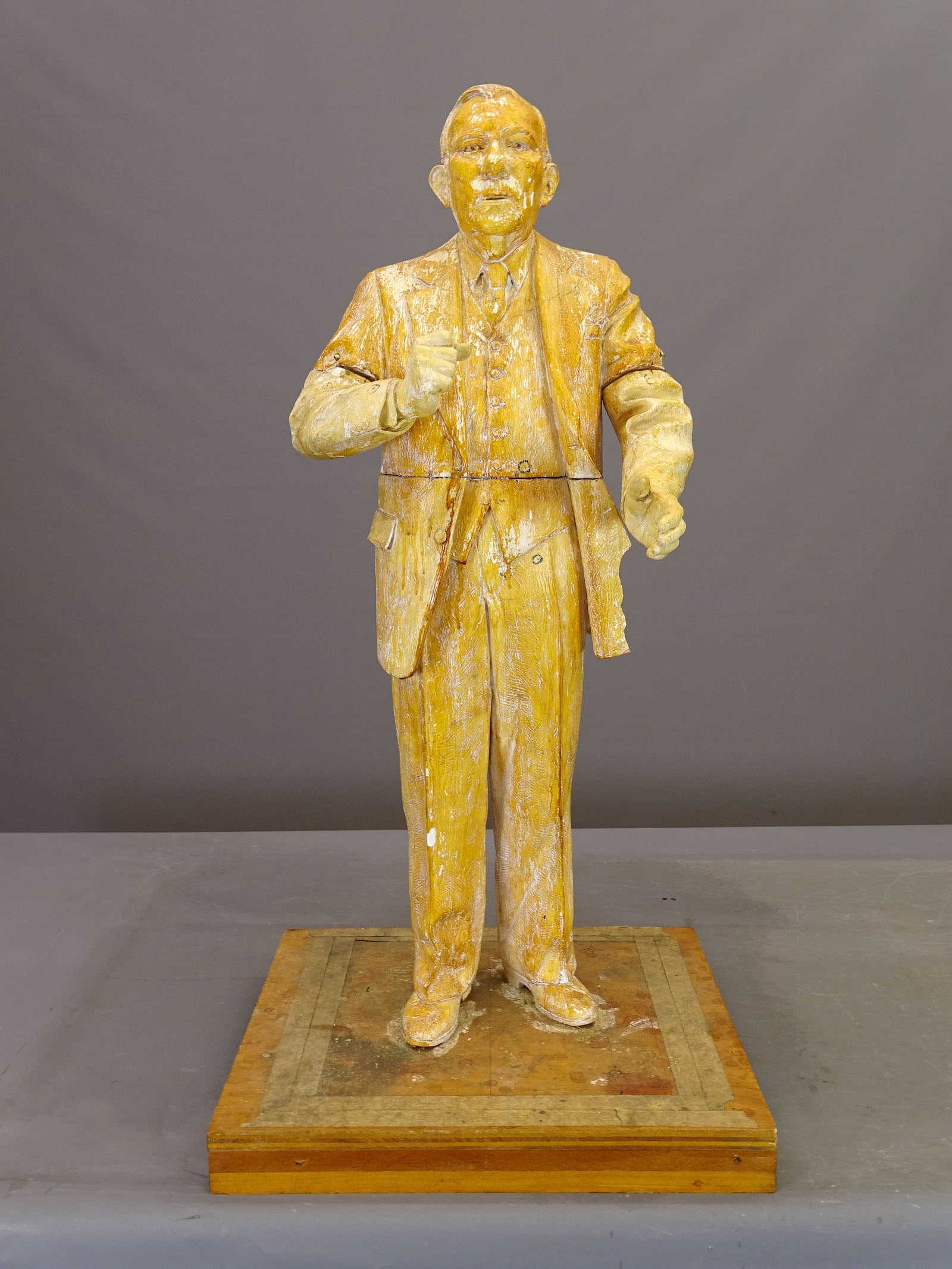 Neil Estern (1926-2019): Neil Estern (1926-2019), Senator Claude Pepper, plaster Macquette. 33" Ht., 12" W.. On wooden base. Provenance: Family of the artist.