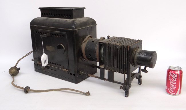 Bausch & Lomb Lantern: C. 1900's Bausch & Lomb magic lantern. 29" length.