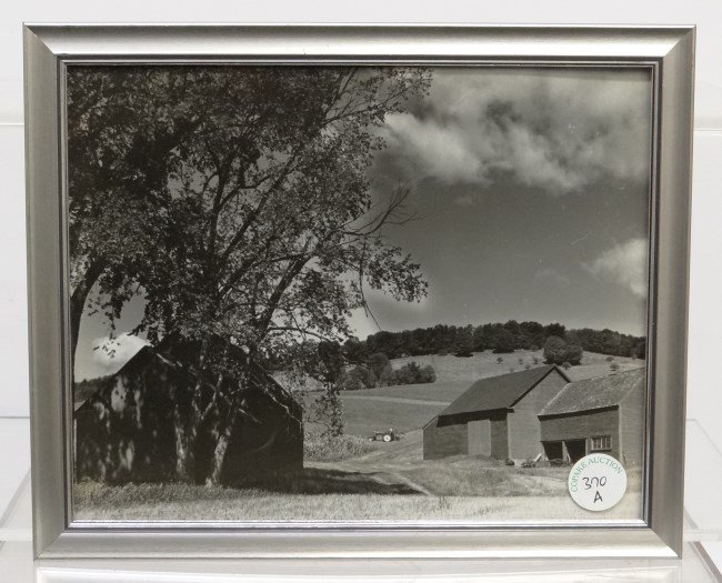 Al Macy Photograph: Vintage Al Macy photograph, Vermont landscape. C. 1950's, estate stamp verso. 8" x 10".