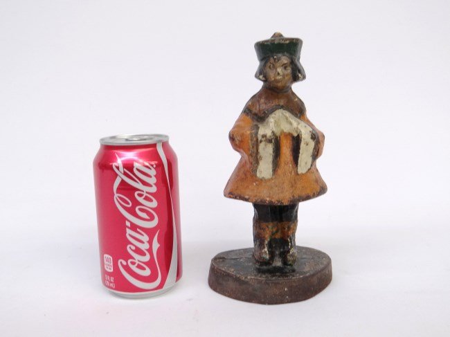 Doorstop: Hubley "Oriental Girl" doorstop. 8" Ht.