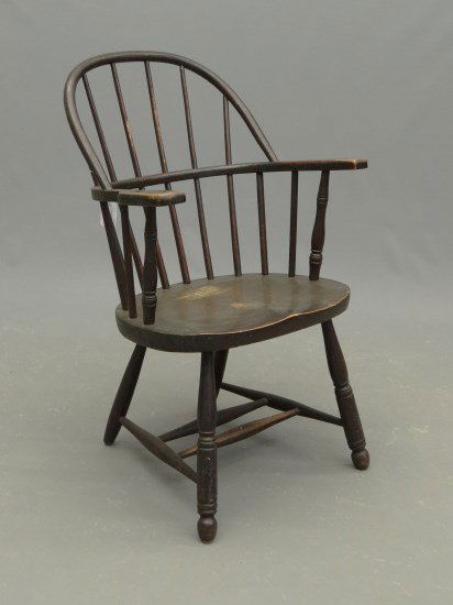 19th C. Windsor Arm Chair: Late 19th C. firehouse windsor arm chair.