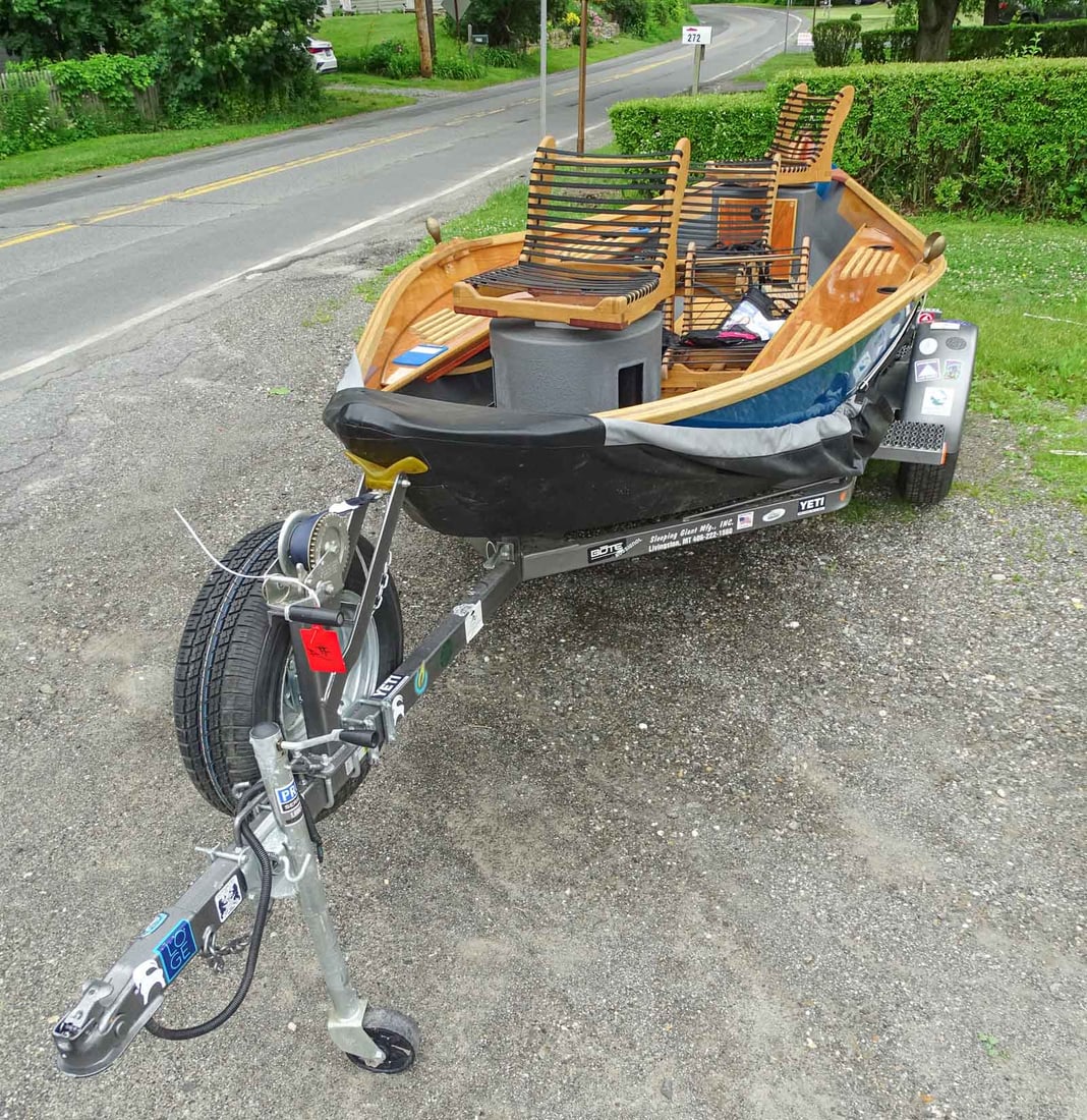 Cajune Custom Made Drift Boat: Cajune custom made Drift boat. Made by Cajune Boat Builders in Livingston Montana. Comes with trailer. No paperwork available for trailer. 16 foot boat.
