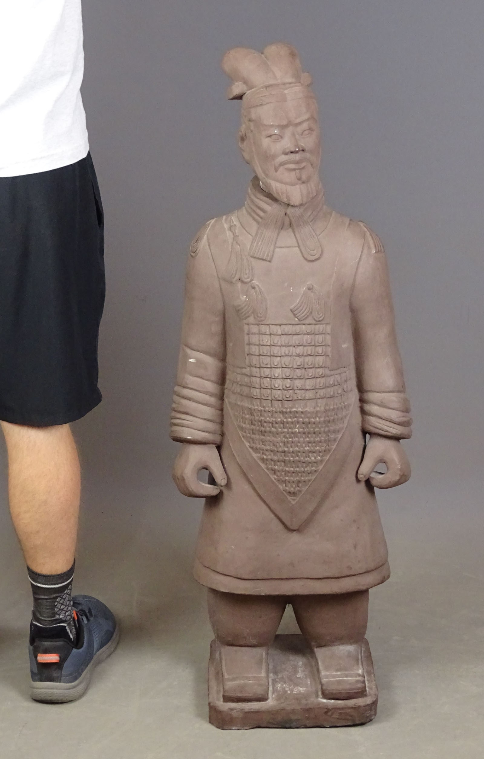 Terracotta Warrior Figure: Terracotta warrior figure 40 1/2" Ht..