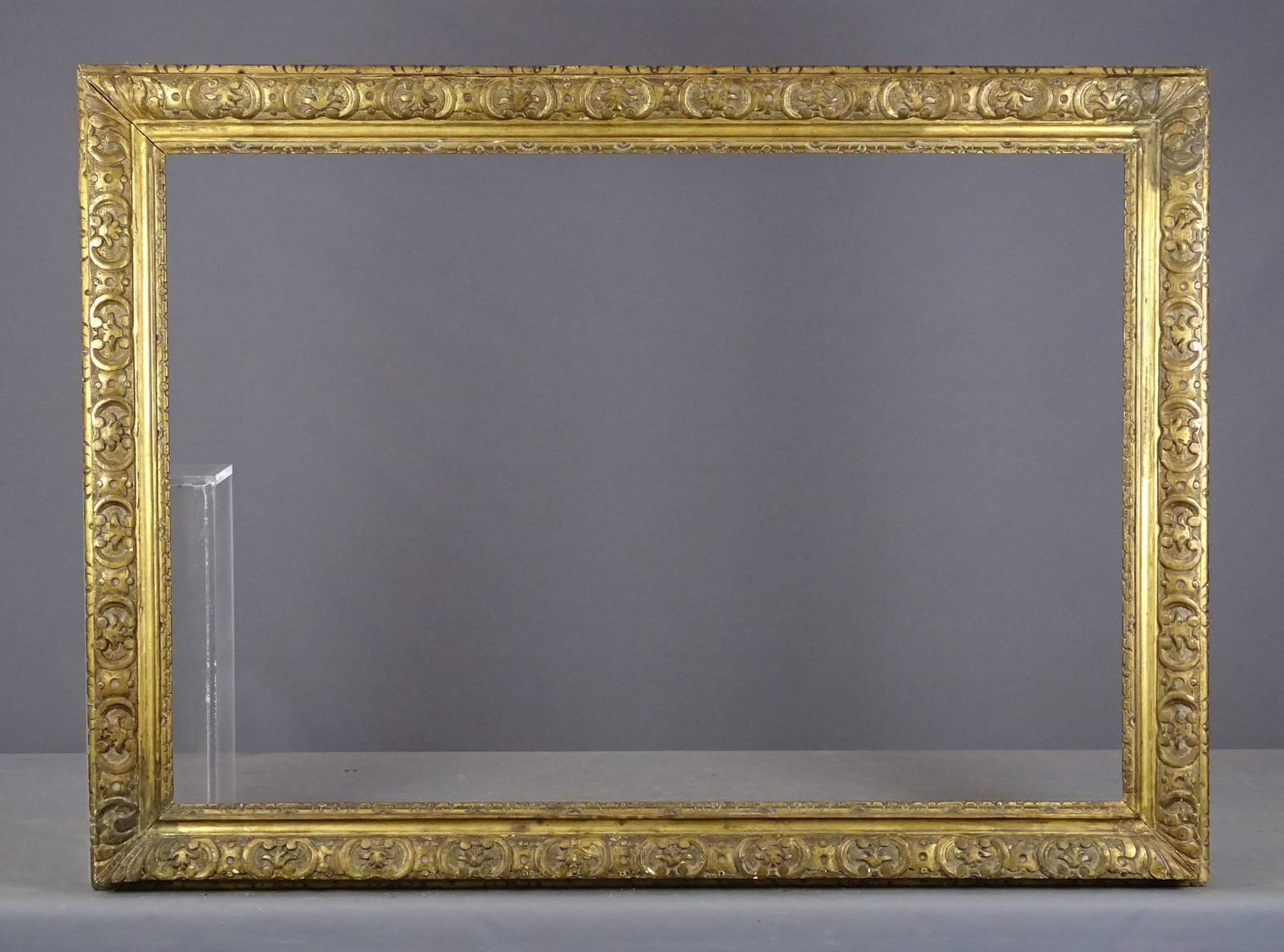 Arts & Crafts Period Frame: Arts & Crafts period frame. Gilded. Sight size 29 1/2" x 43 1/4", rabbet 30 1/2" x 33 1/4", overall 37" x 51 3/8".
