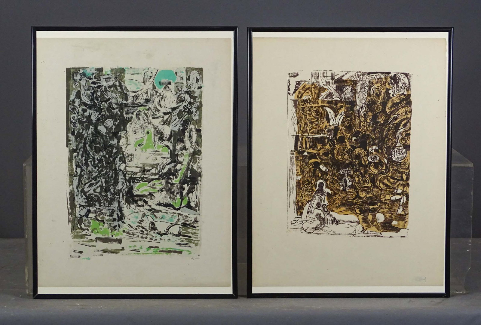 Albert Urban Screen Prints (1909-1959): Albert Urban (1909-1959), (2) screen prints. 22" x 17". From the estate of the artist.
