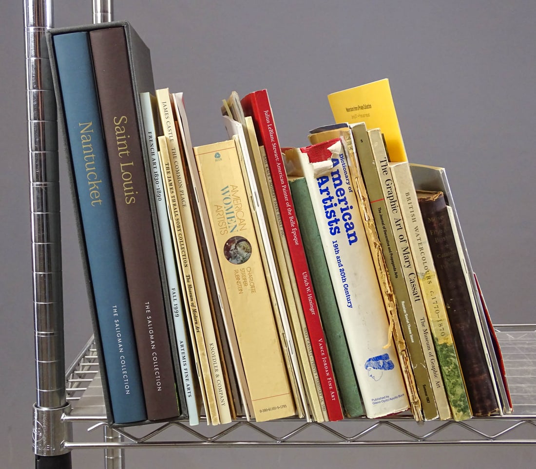 Reference Books: Lot of various reference books and catalogs including: Set Nantucket / Saint Louis, early book "Museum Of Fine Arts Boston / Catalogue of Paintings" (1921), Dictionary of American Artist's, lot of
