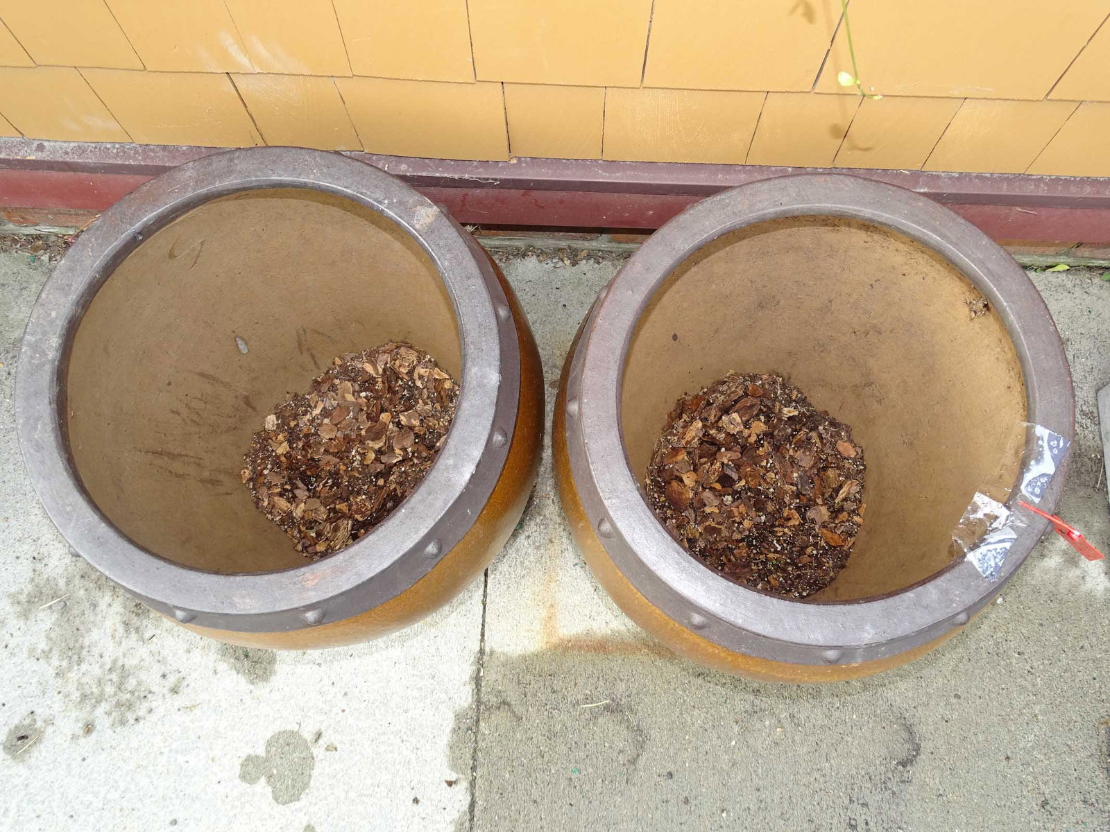 Pair Pottery Planters - 2