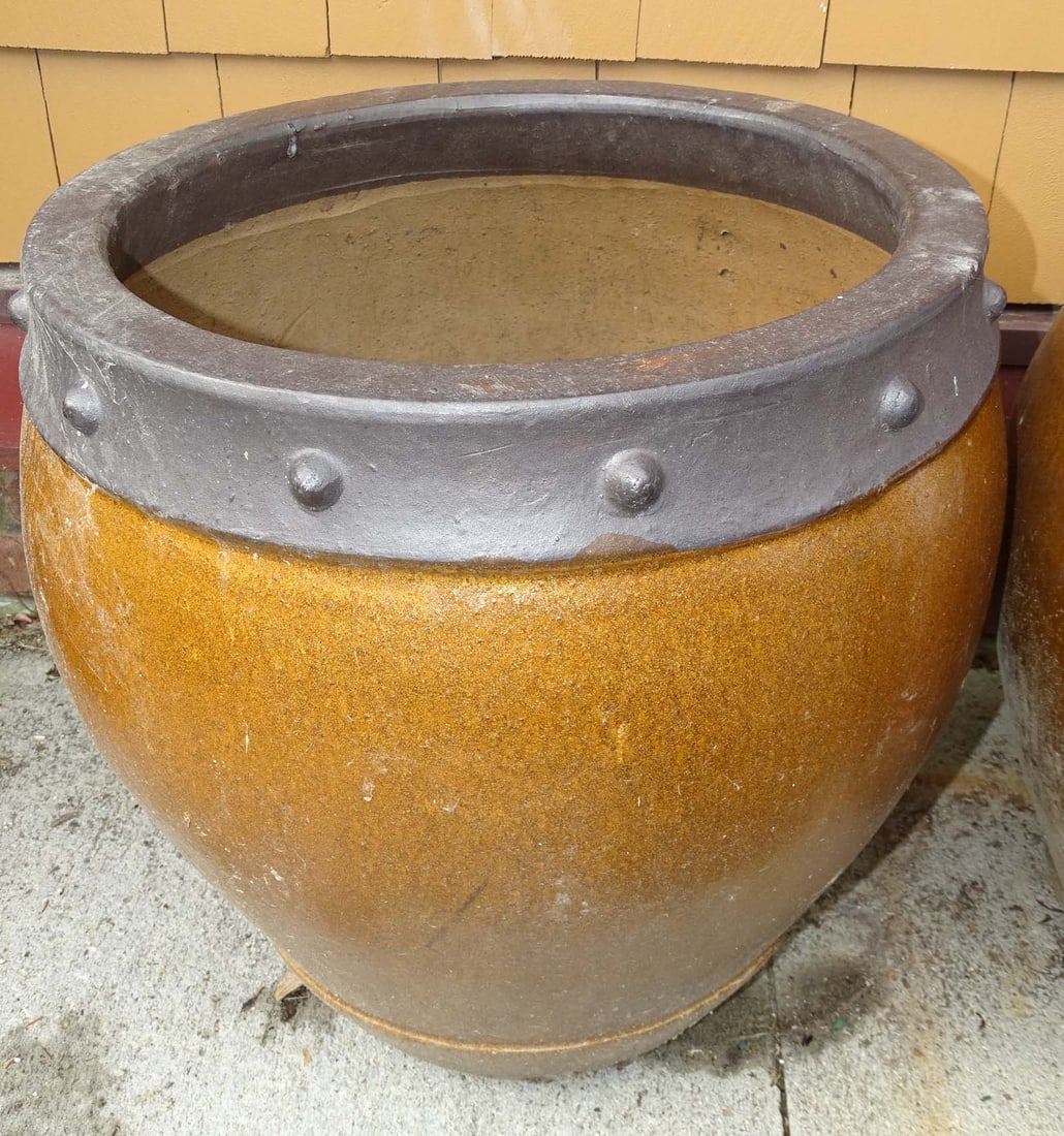 Pair Pottery Planters - 3