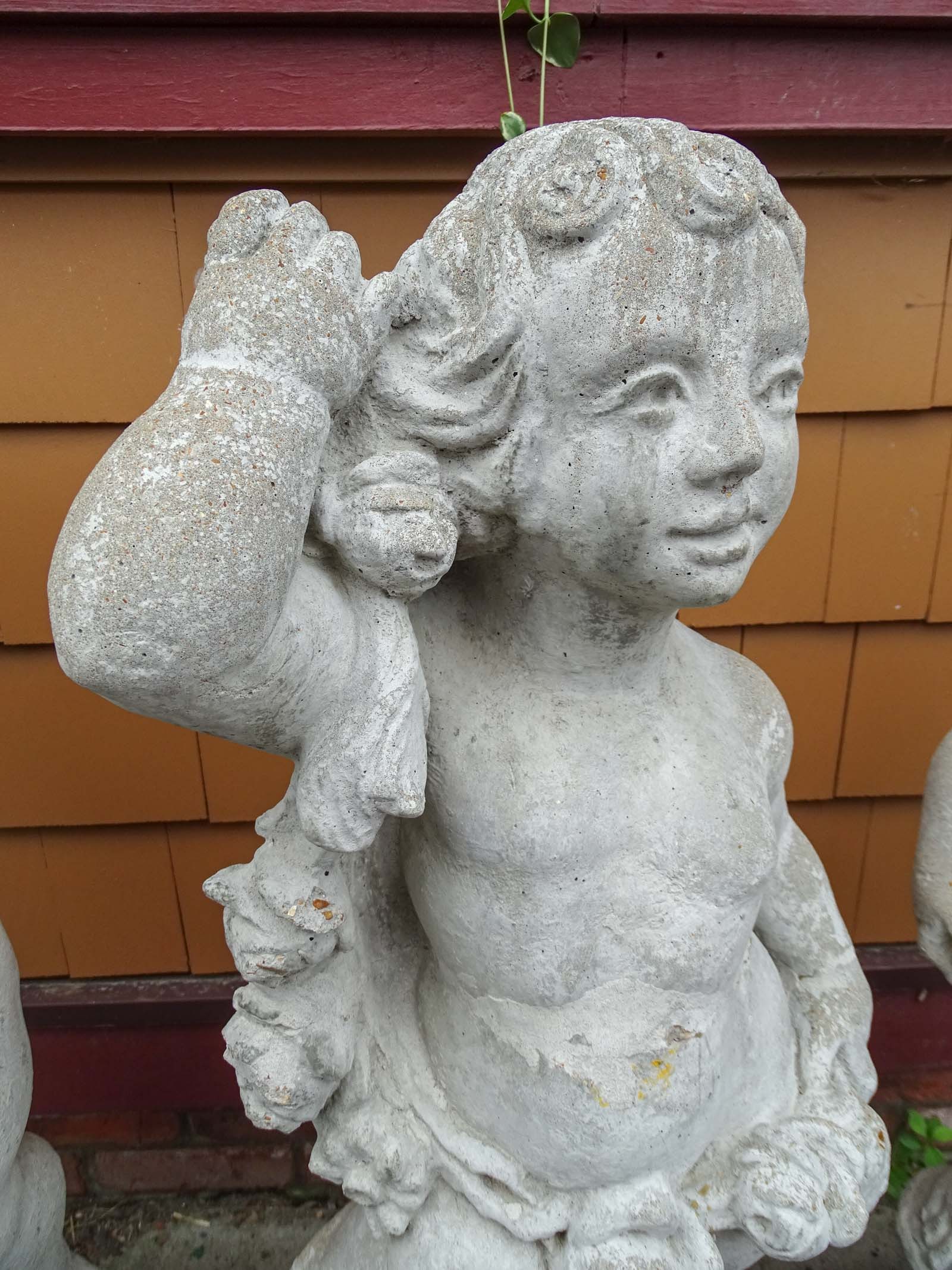 Set (4) Poured Stone Figures - 5