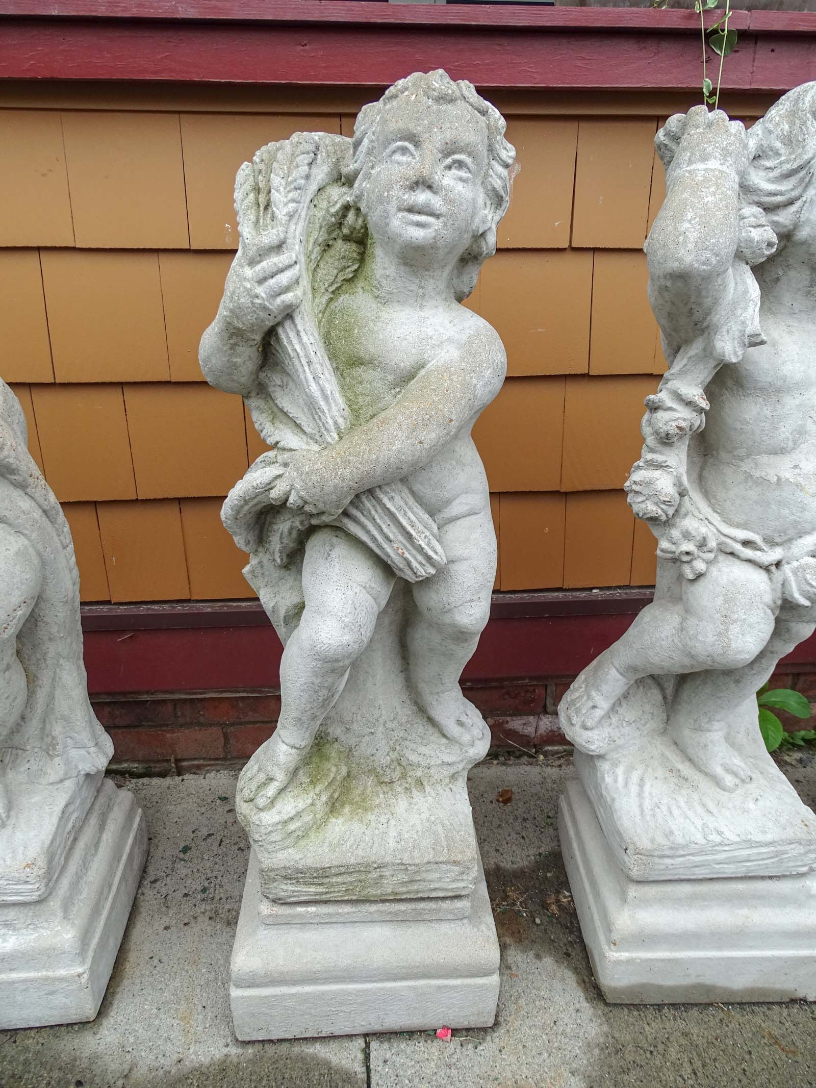Set (4) Poured Stone Figures - 6
