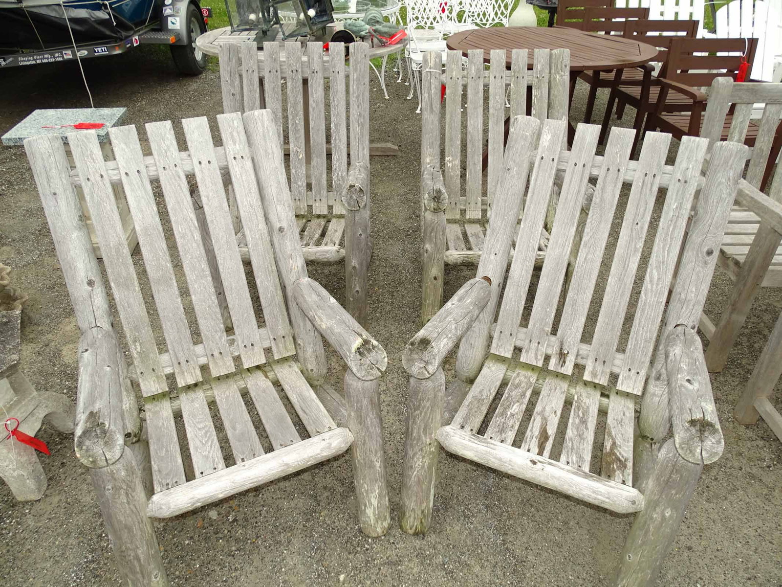 Set of Adirondack Chairs: Set (4) Adirondack style chairs.