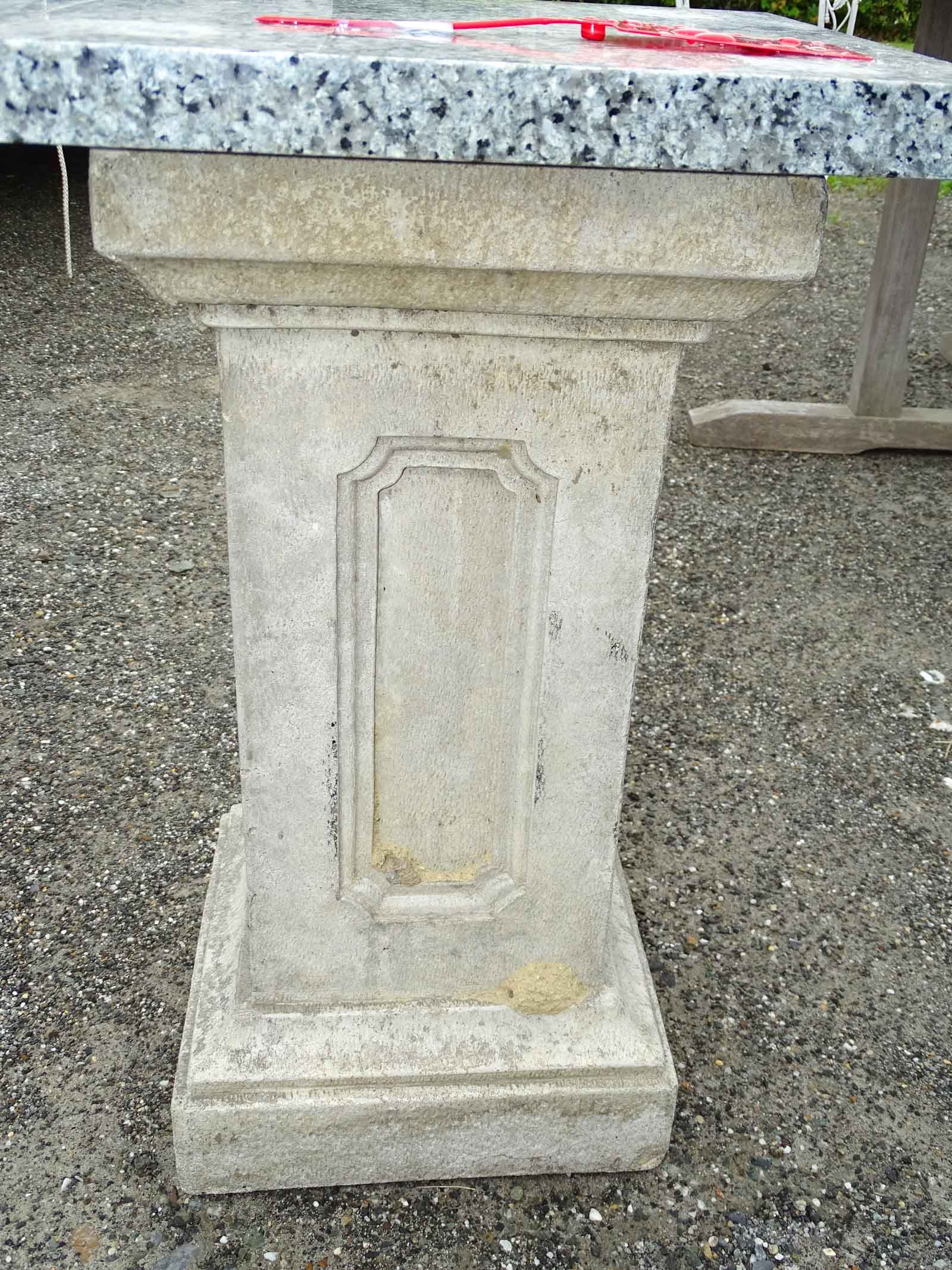 Poured Stone Base with Marble Top - 3