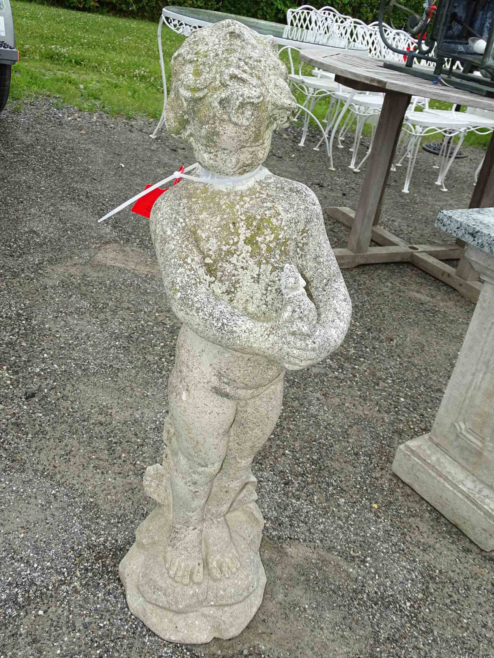 Poured Stone Statue: Poured stone statue. 36" Ht..