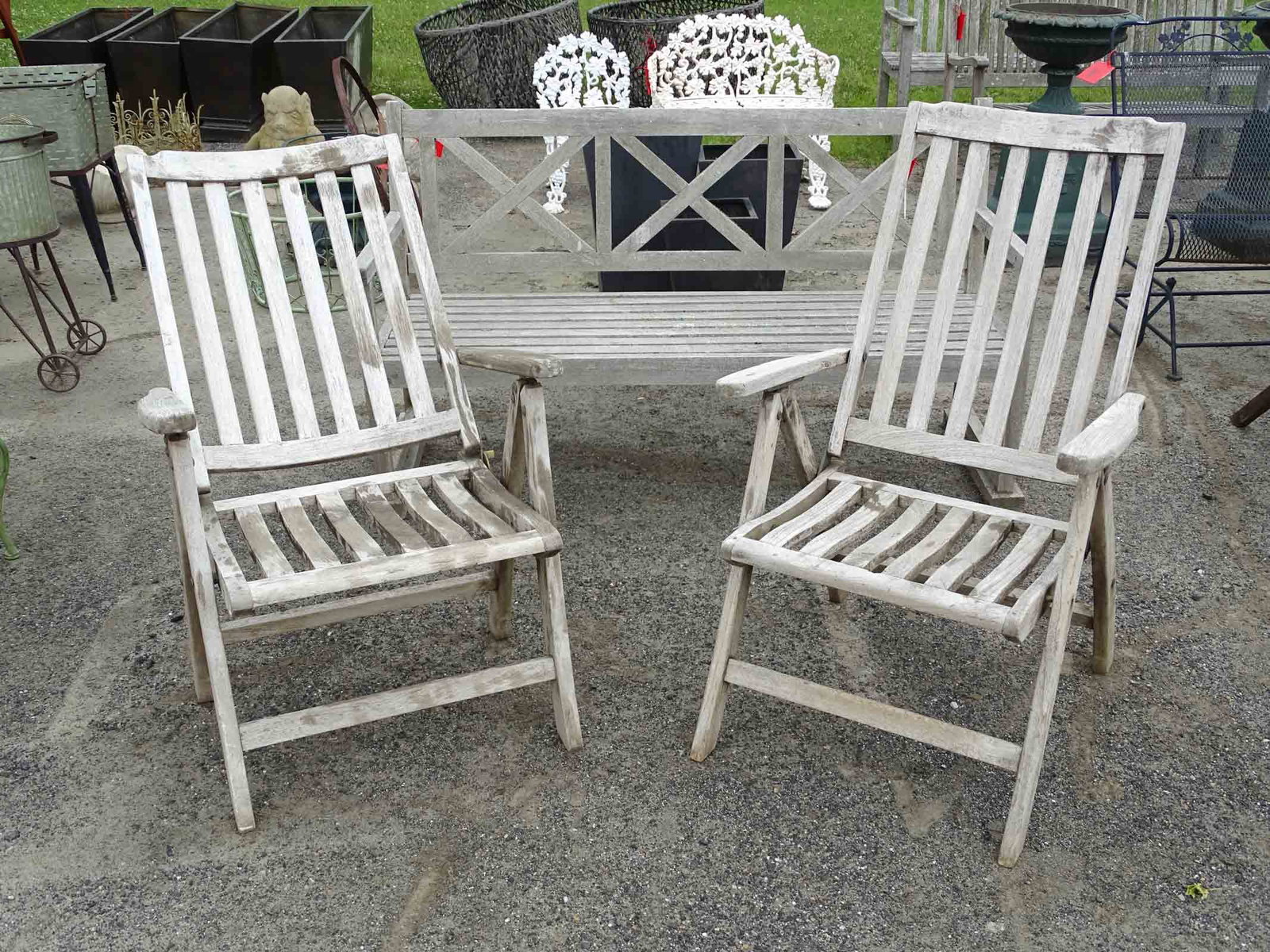 Teak Bench Lot (1 of 8)
