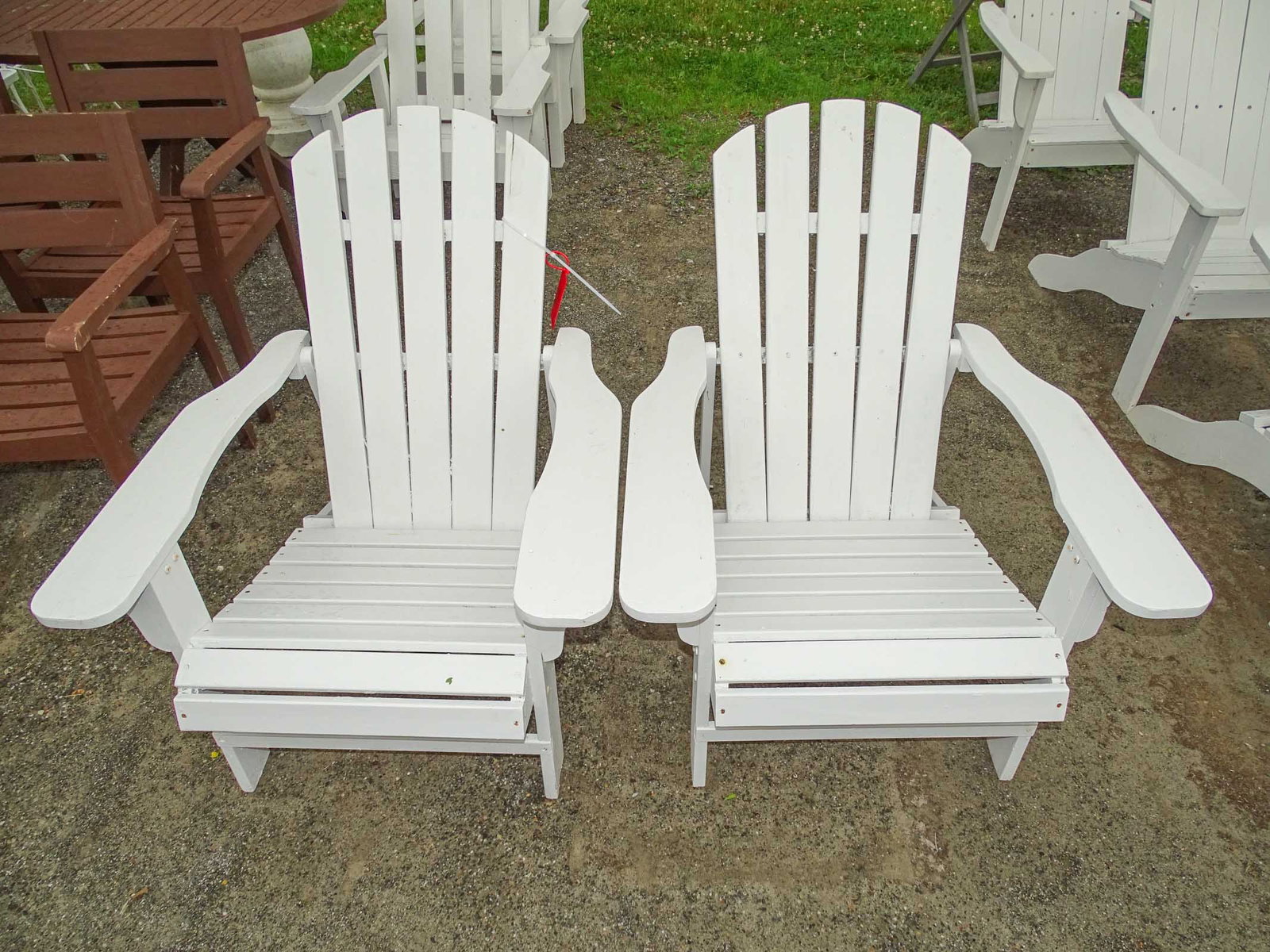 Pair of Adirondack Chairs: Pair of Adirondack chairs.