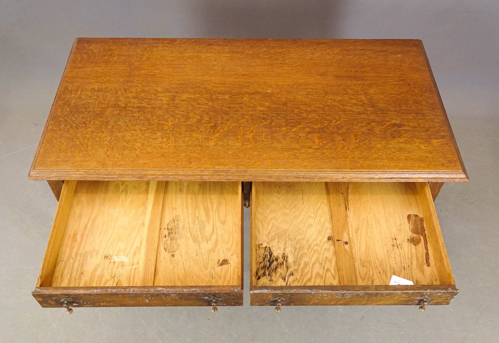 C. 1900 Oak Flat-Top Desk - 2