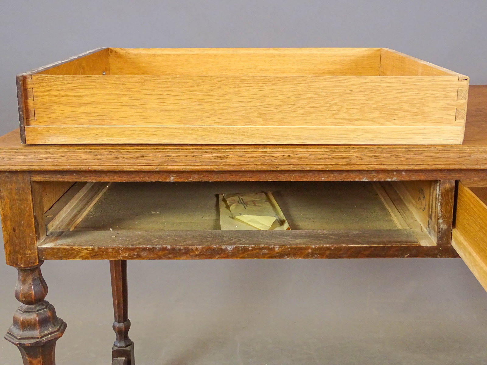 C. 1900 Oak Flat-Top Desk - 3