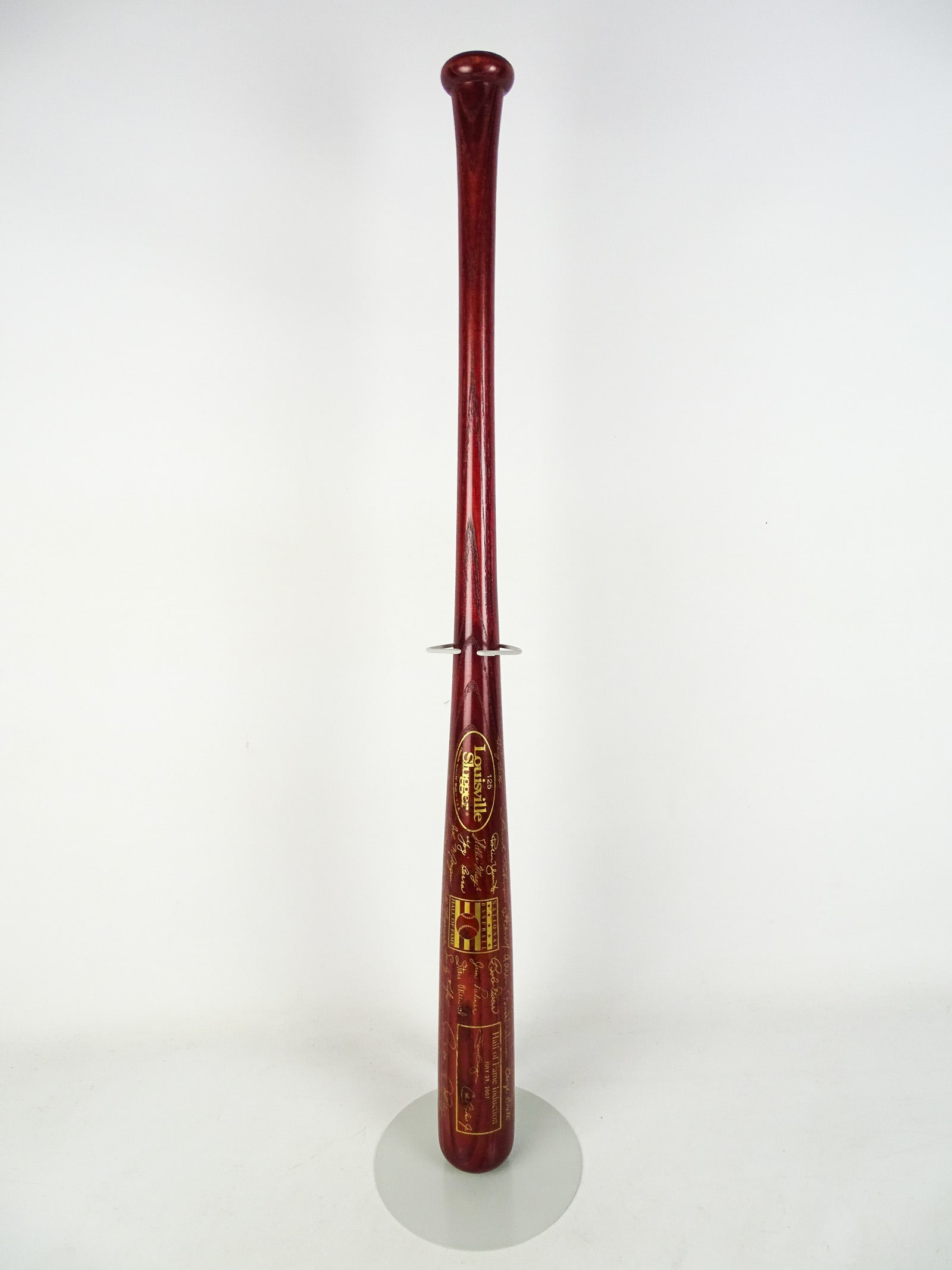 Autographed Baseball Bat: 2007 Hall of Fame autographed baseball bat including: Tony Gwynn, Cal Ripken Jr…".