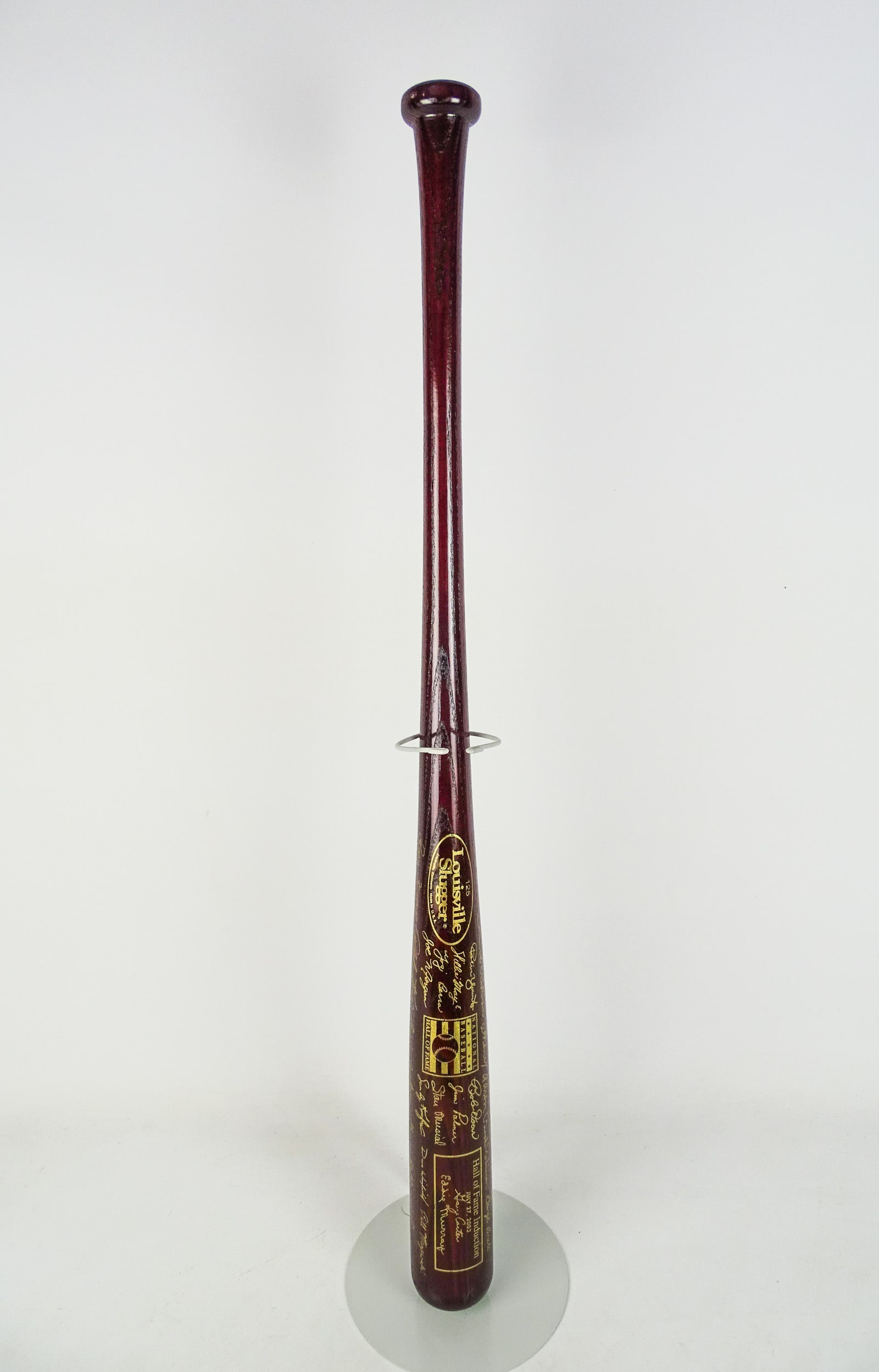 Autographed Baseball Bat: 2003 Hall of Fame autographed baseball bat including: Gary Carter, Eddie Murray…".