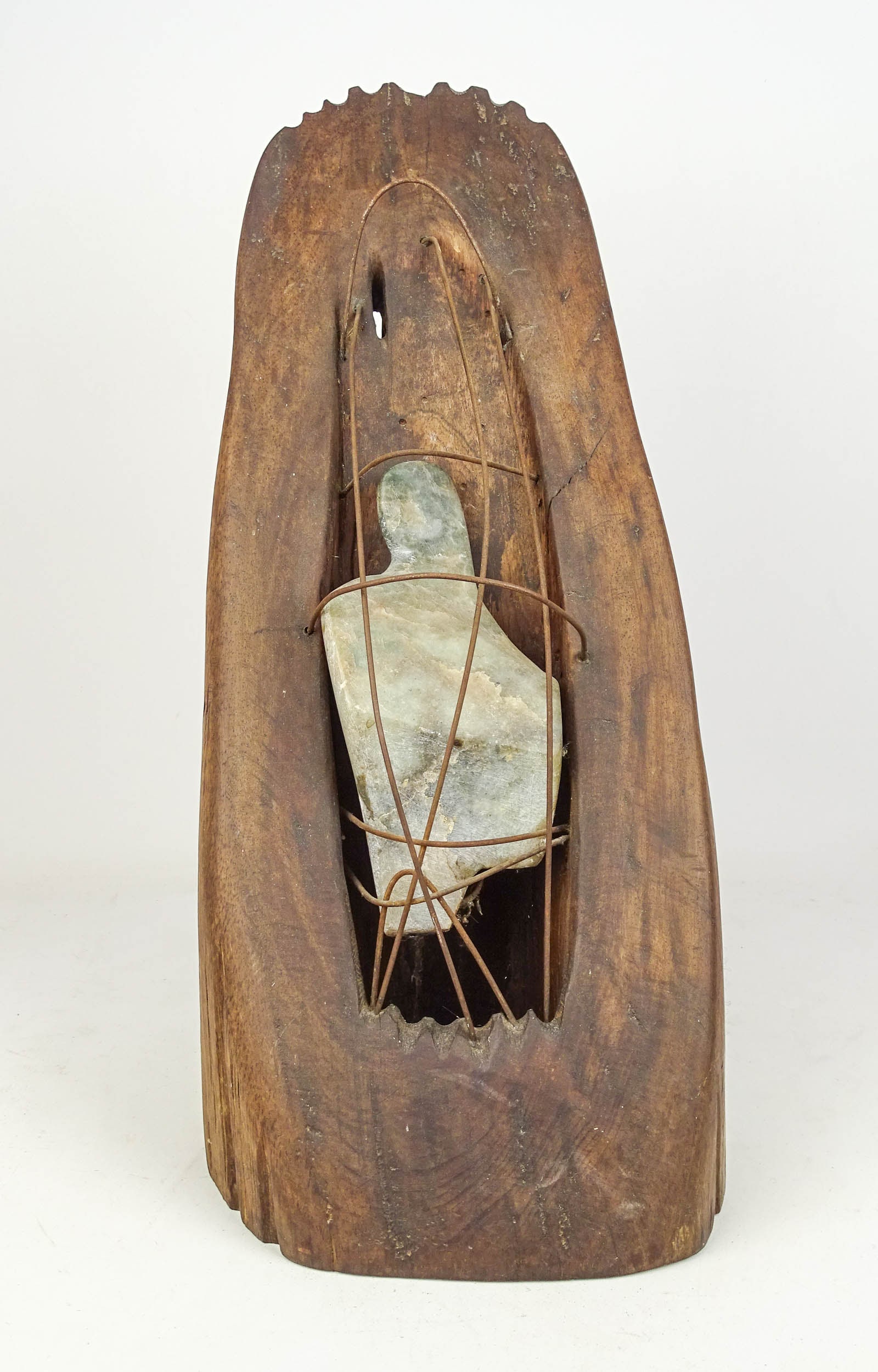 MCM Sculpture: MCM mixed media sculpture. 9" x 5" x 24".