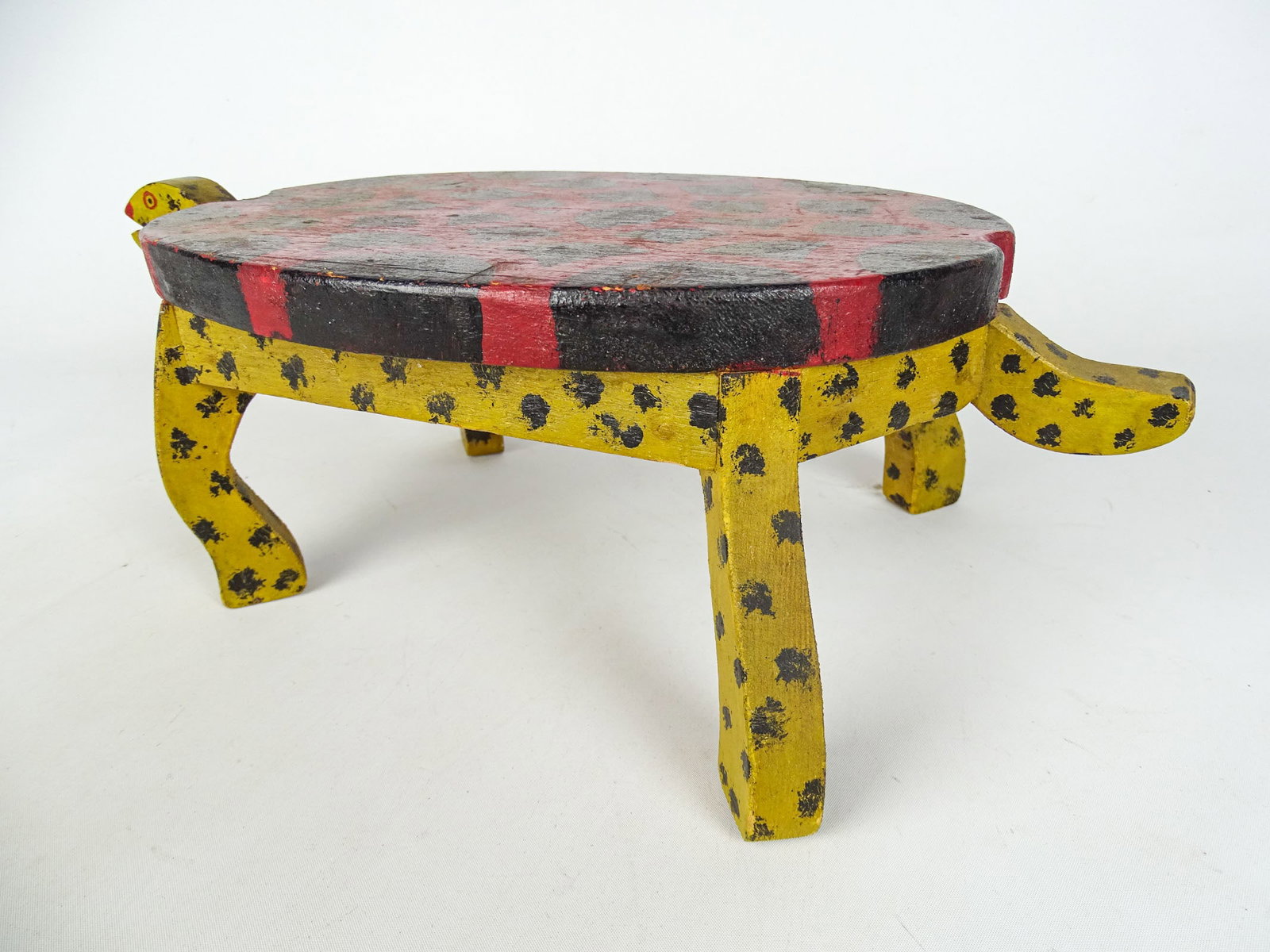 Folk Art Turtle Stool - 2