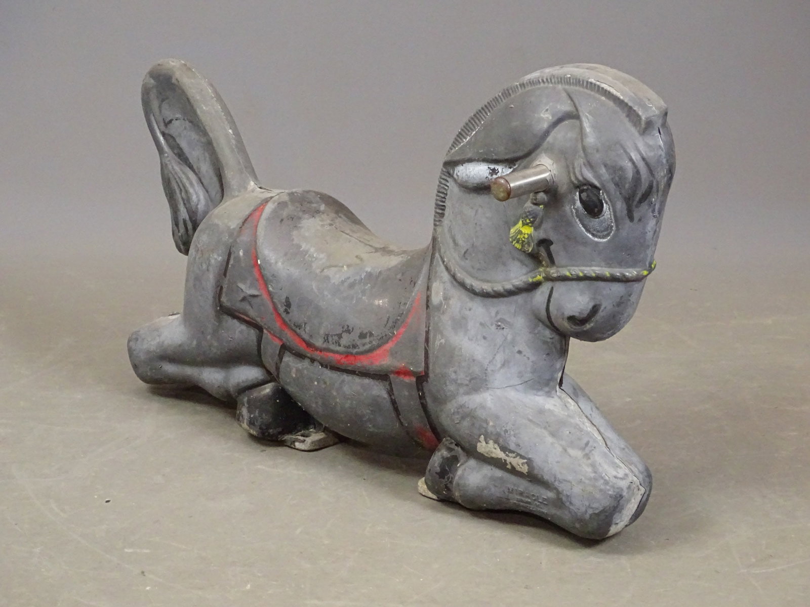 Amusement Park Horse: Amusement park vintage horse ride. Aluminum. 35" x 5" x 20" Ht..