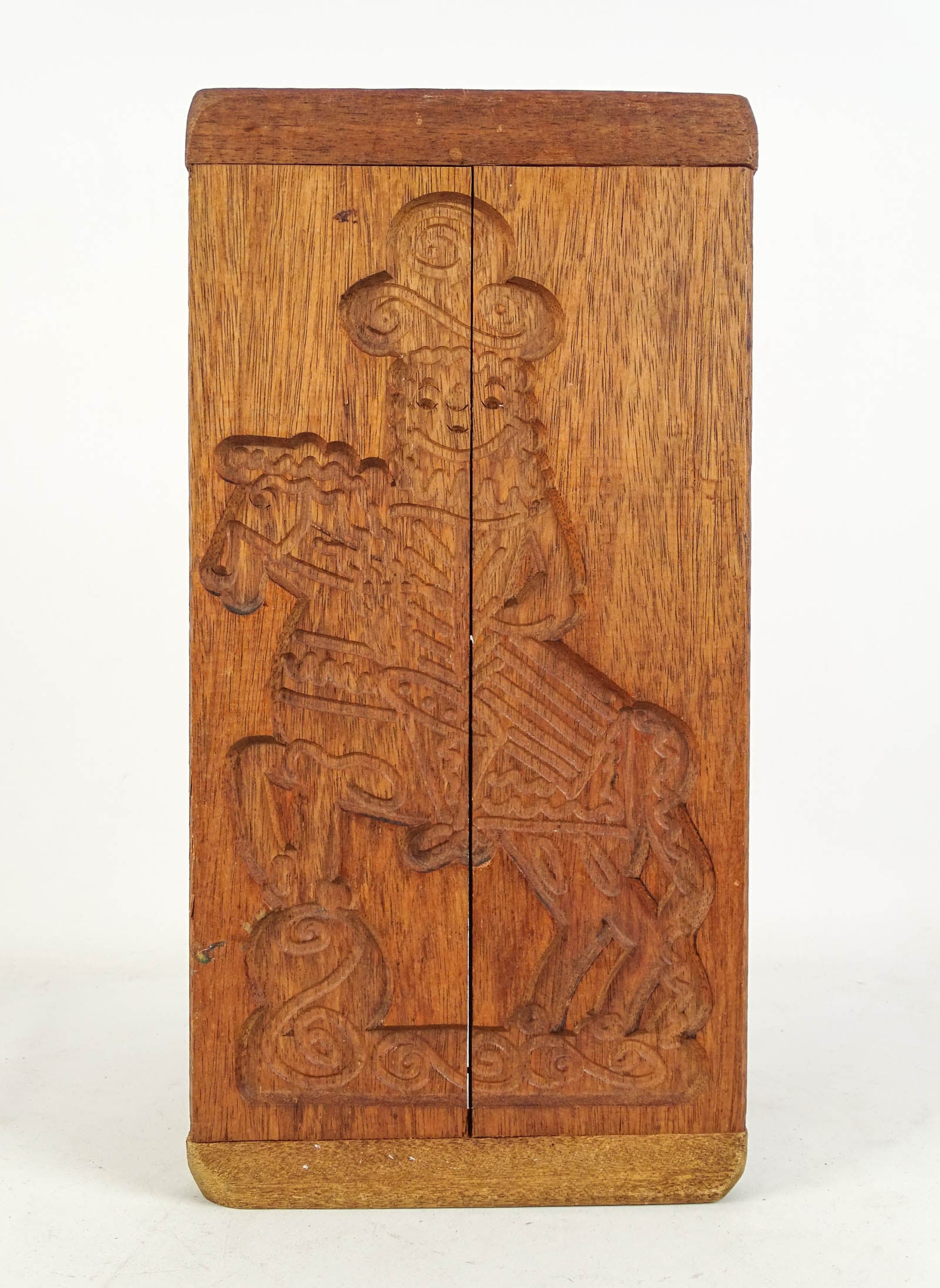 Carved Wooden Mould: Carved wooden mould. 9" x 18 1/2" x 2" D..