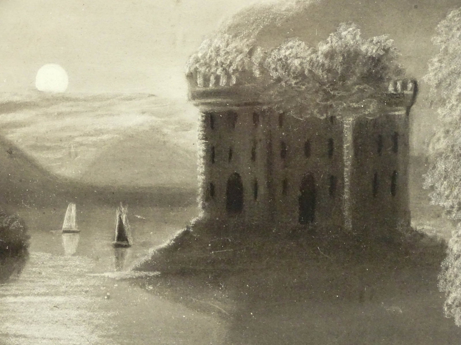19th c. Sandpaper Drawing - 3