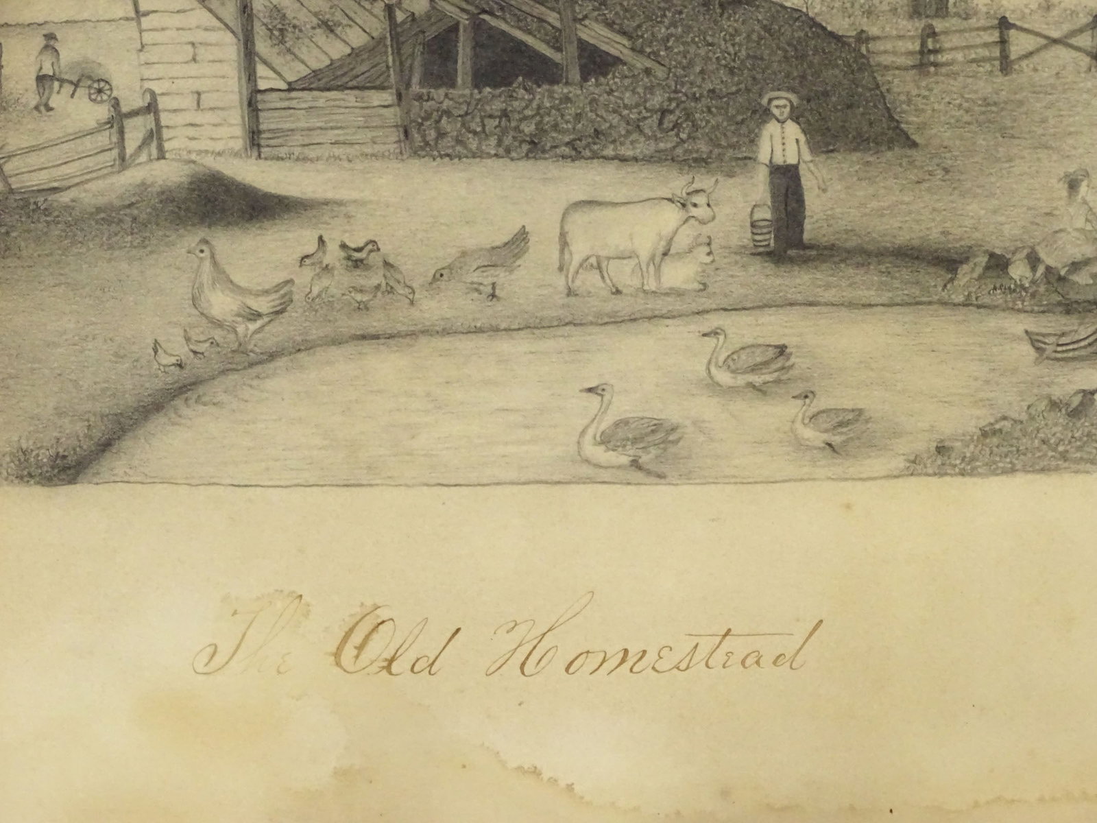 19th c. Graphite Drawing - 3