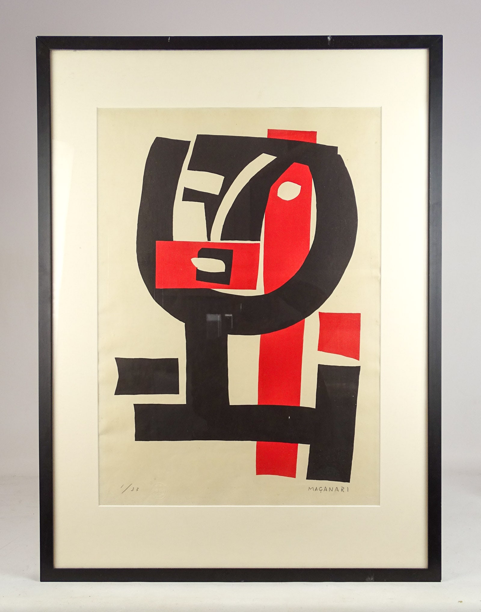 Masanari (20th Century): Masanari (20th Century), signed and numbered lithograph (1/33). Overall in frame 33" x 24 1/2".
