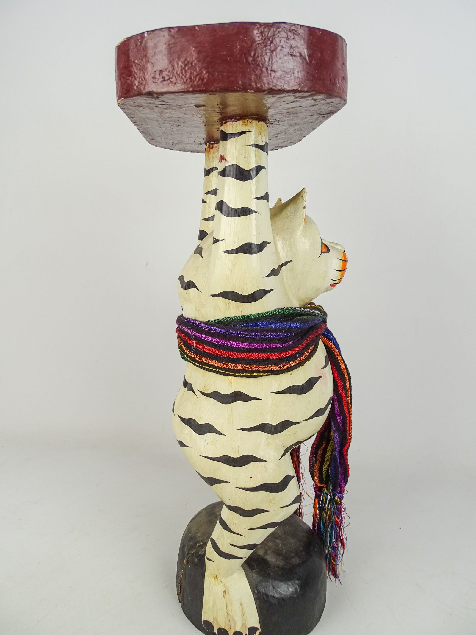 Folk Art Cat Stand - 5