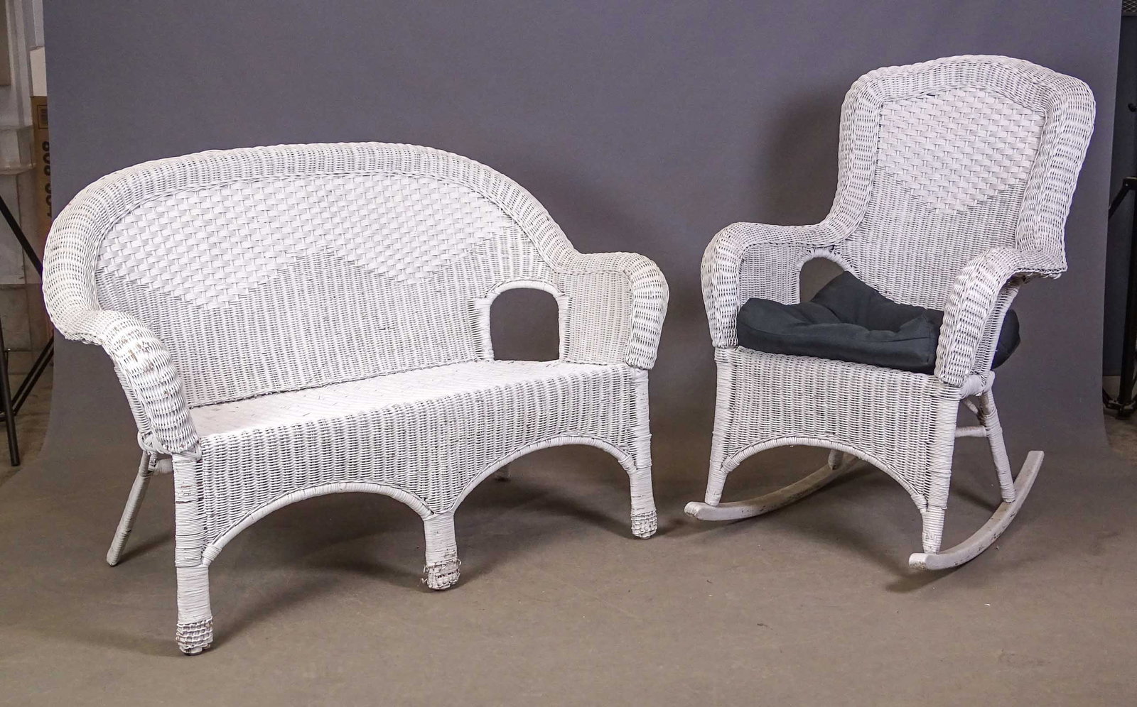 Wicker Settee & Rocking Chair (1 of 5)