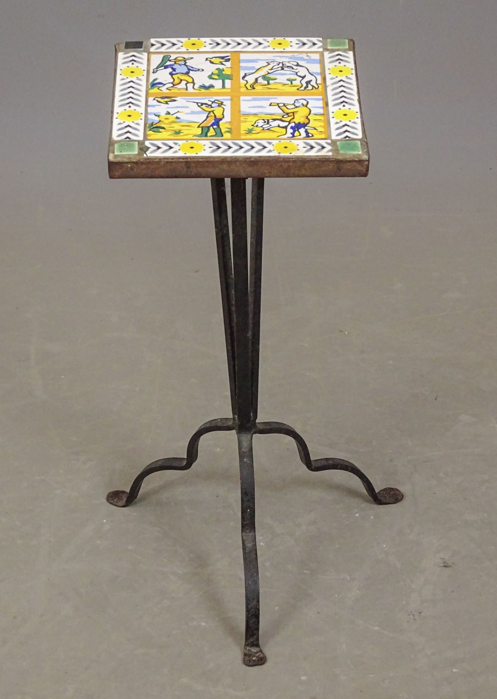 Wrought Iron Tile Top Table (1 of 4)
