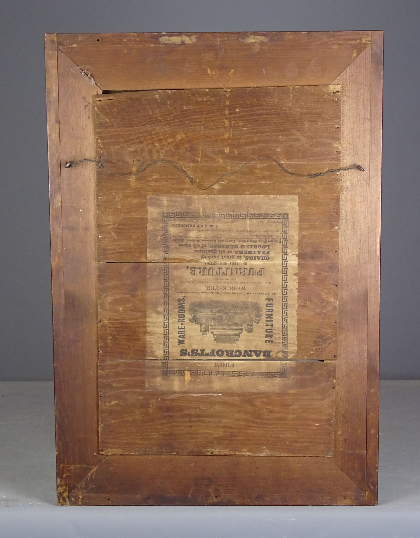 19th c. Labeled Mass. Mirror - 4