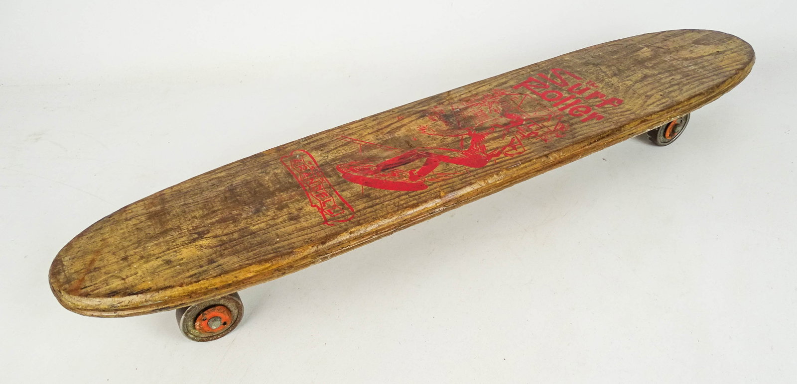 Vintage Skate Board: Vintage skate board "The Skate Roller" (Arandell). 26 1/2" L..