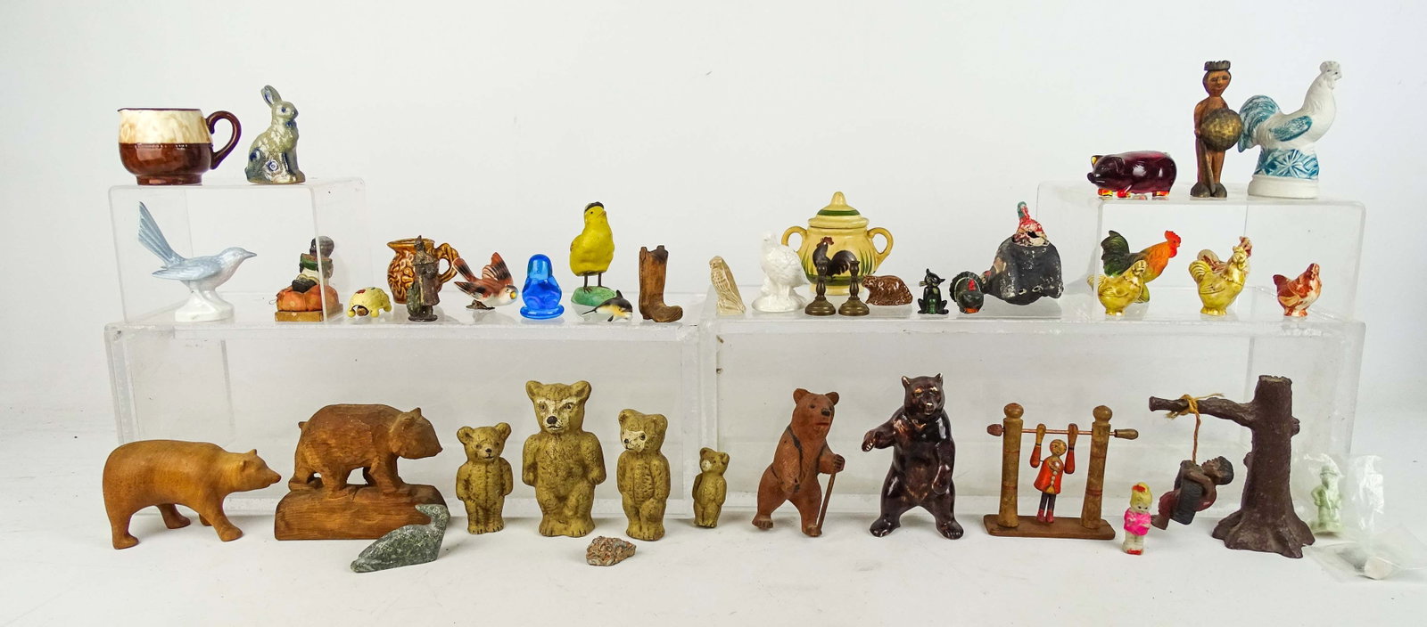 Lot of Figurines: Lot of misc. figurines including: pottery, porcelain etc..