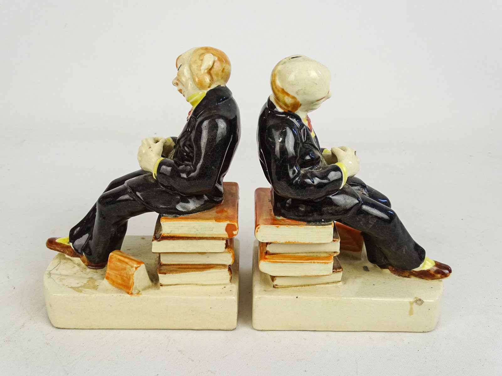 Pair Ceramic Bookends - 4