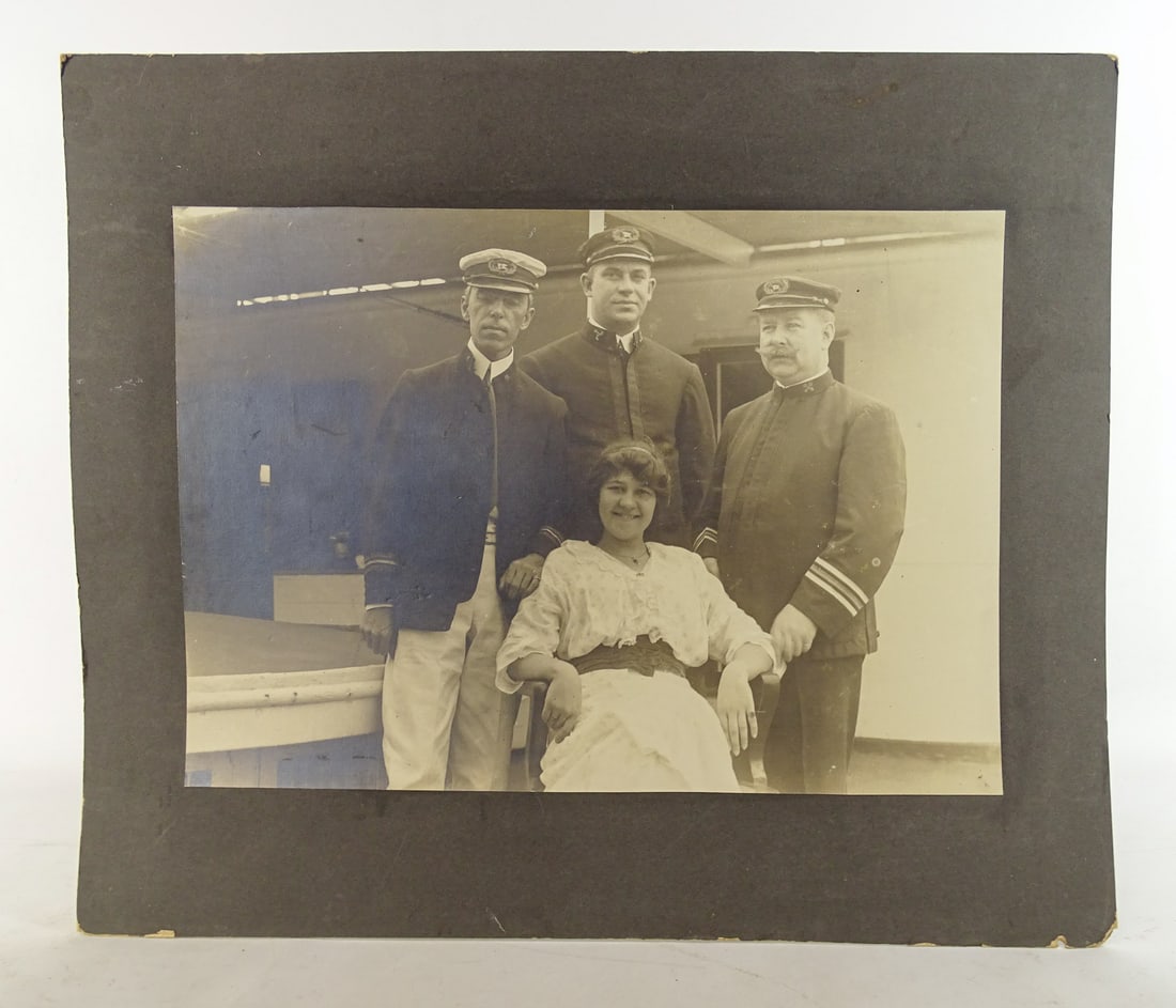 Early Passenger Ship Group Photograph: Early Passenger Ship Group Photograph. 20"x 23".