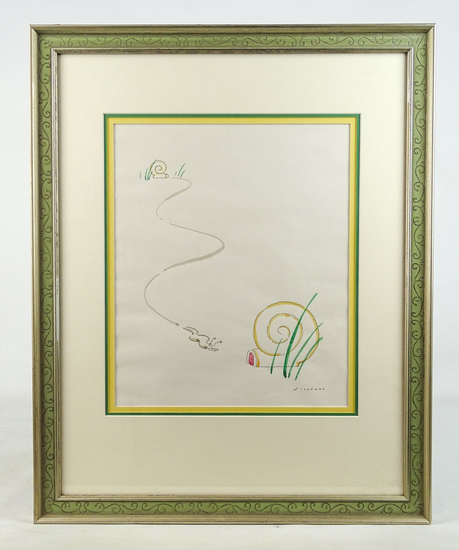 Lithograph Signed "Lechman": Lithograph signed "Lechman". Overall in frame 21" x 17".