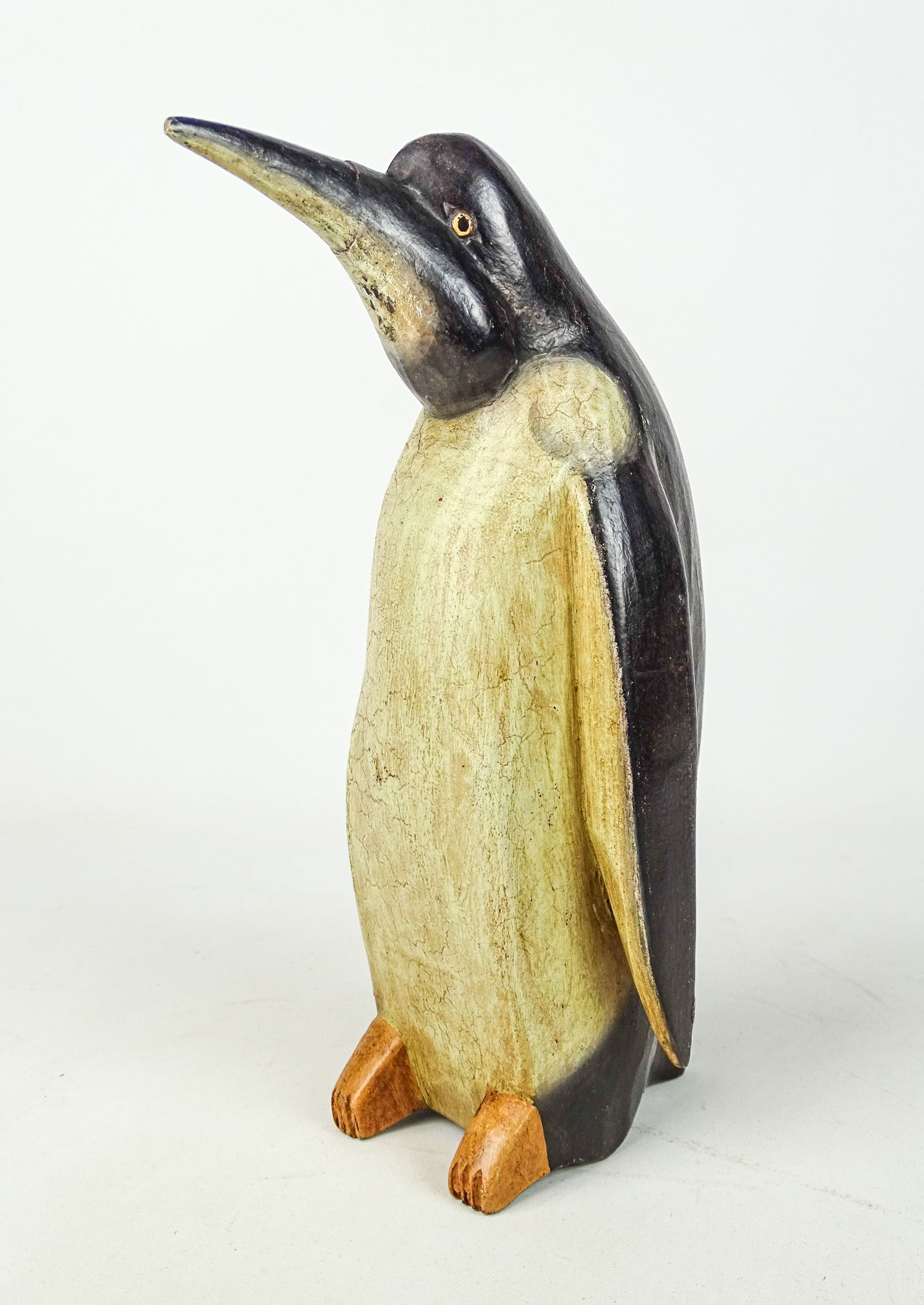 Folk Art Carved Penuin (1 of 4)