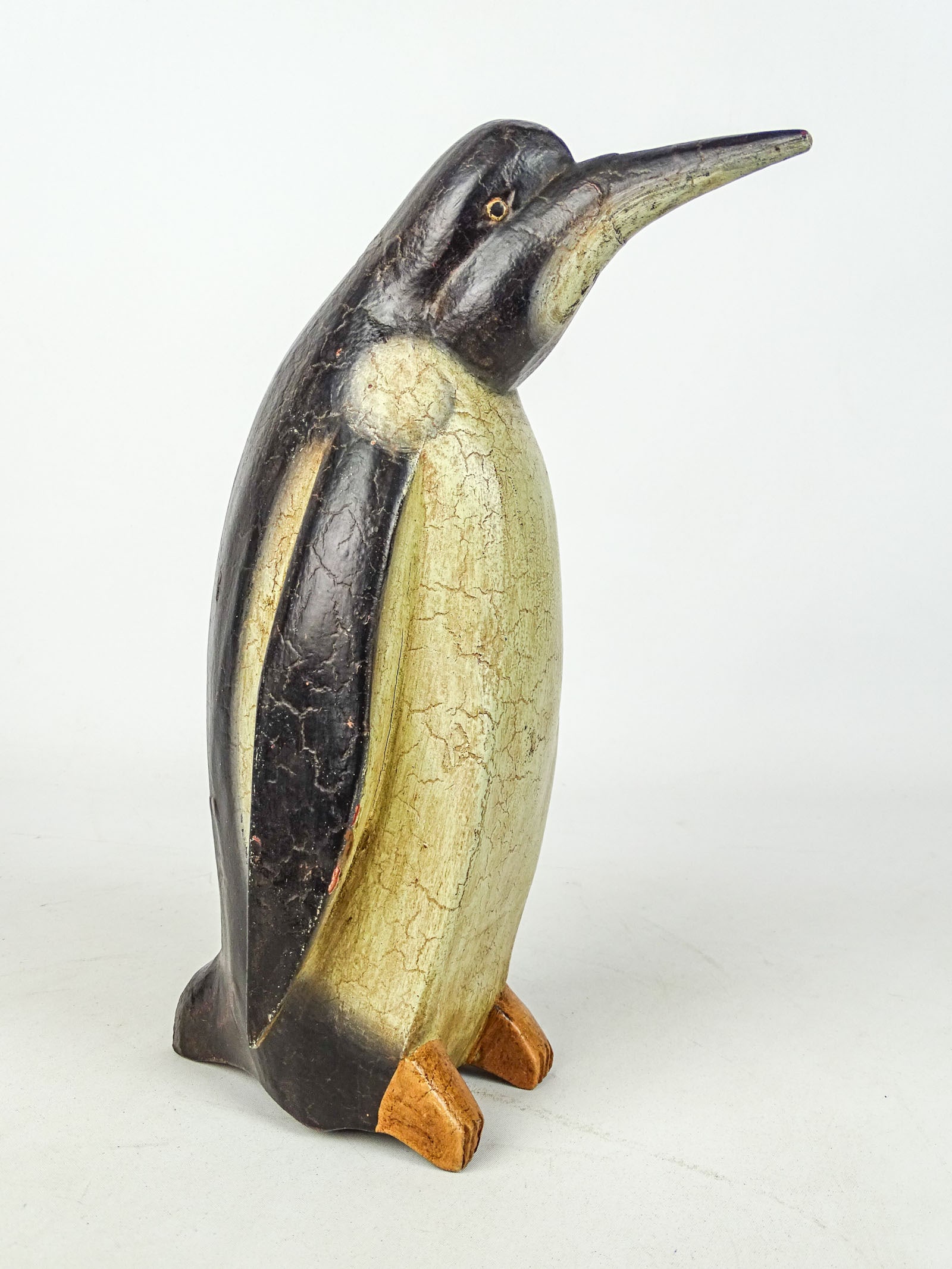 Folk Art Carved Penuin - 2