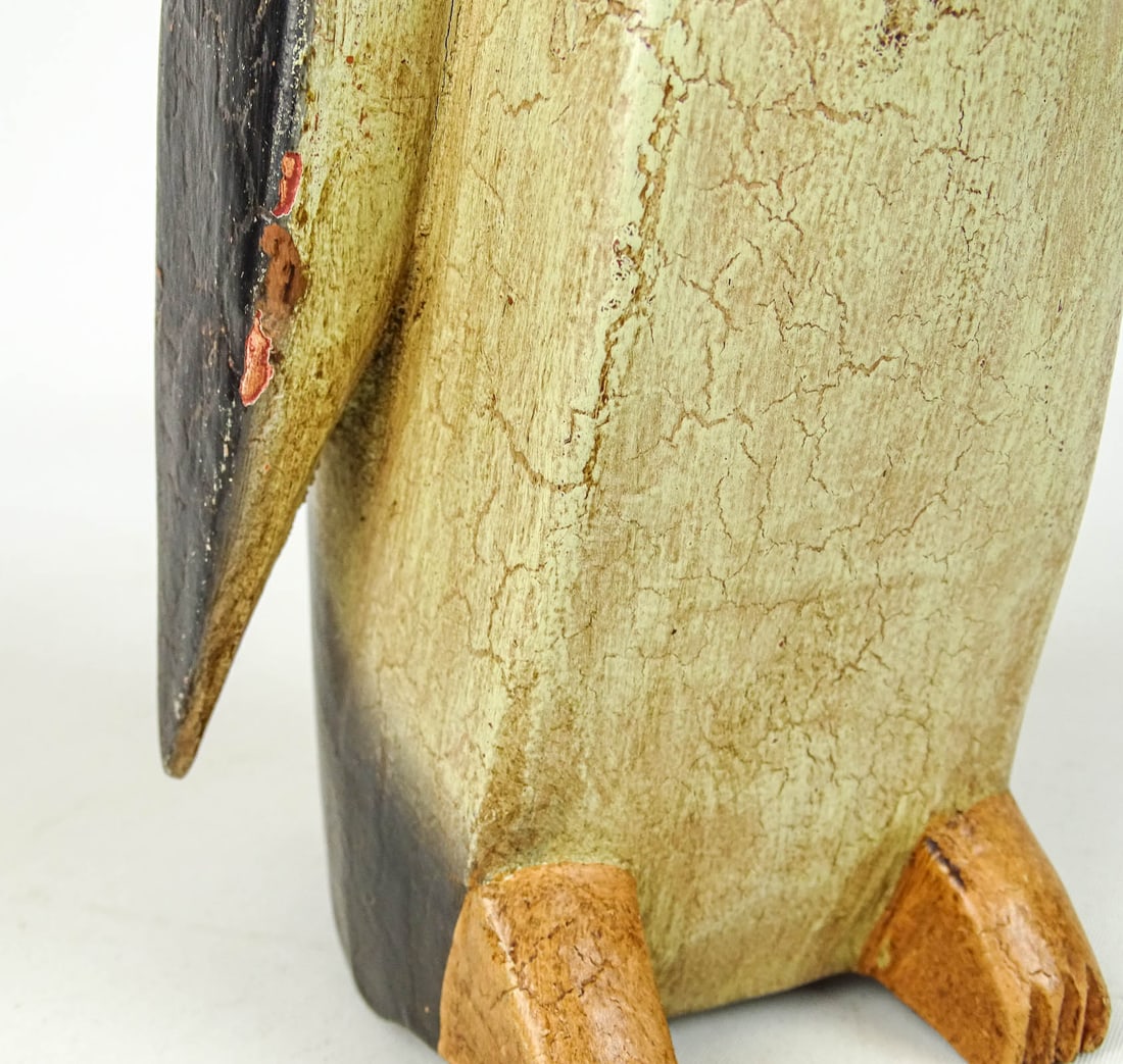 Folk Art Carved Penuin - 4