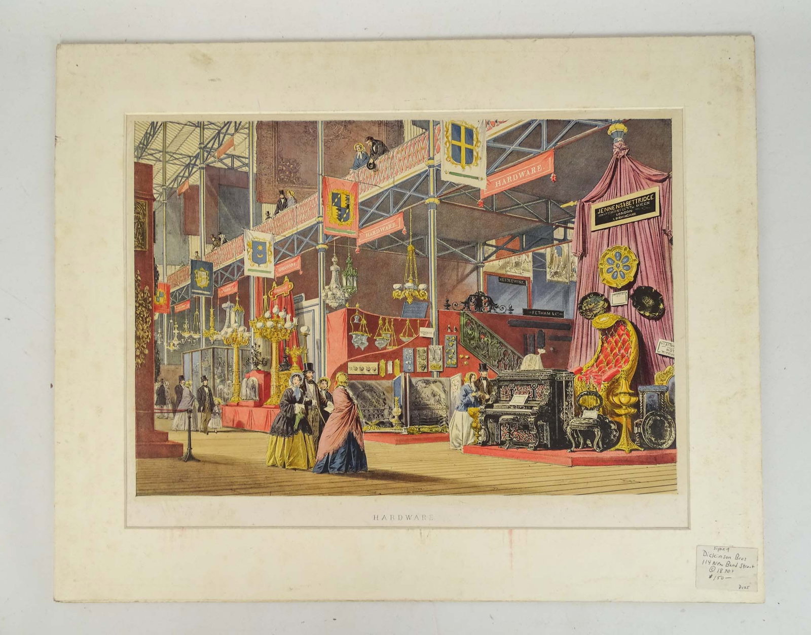 Print "Hardware" Signed Dickinson Bros.: Print "Hardware" signed Dickinson Bros. 114 New Bond St.. 13 1/2" x 19" (print size).