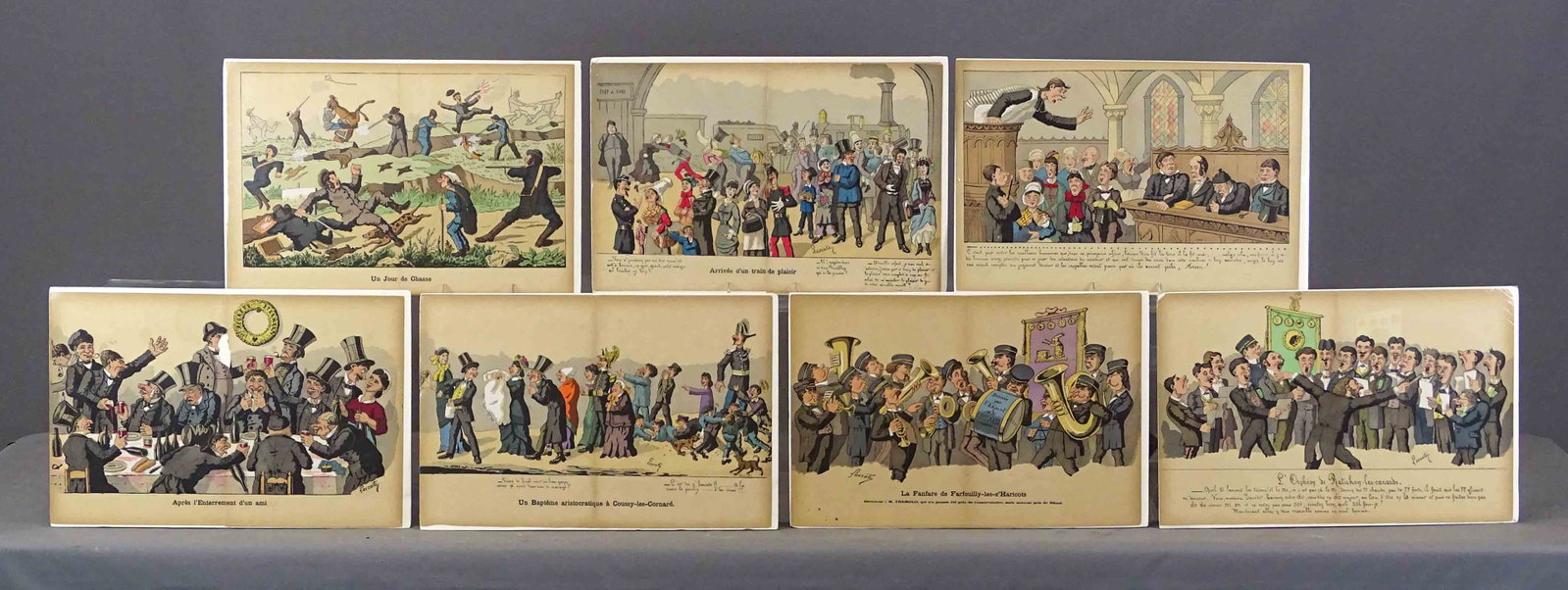 Albert Lavrate Illustrations: Lot (7) Albert Lavrate illustrations (1829-1888), appear to be from magazines. One damaged. 13" x 19 1/2".