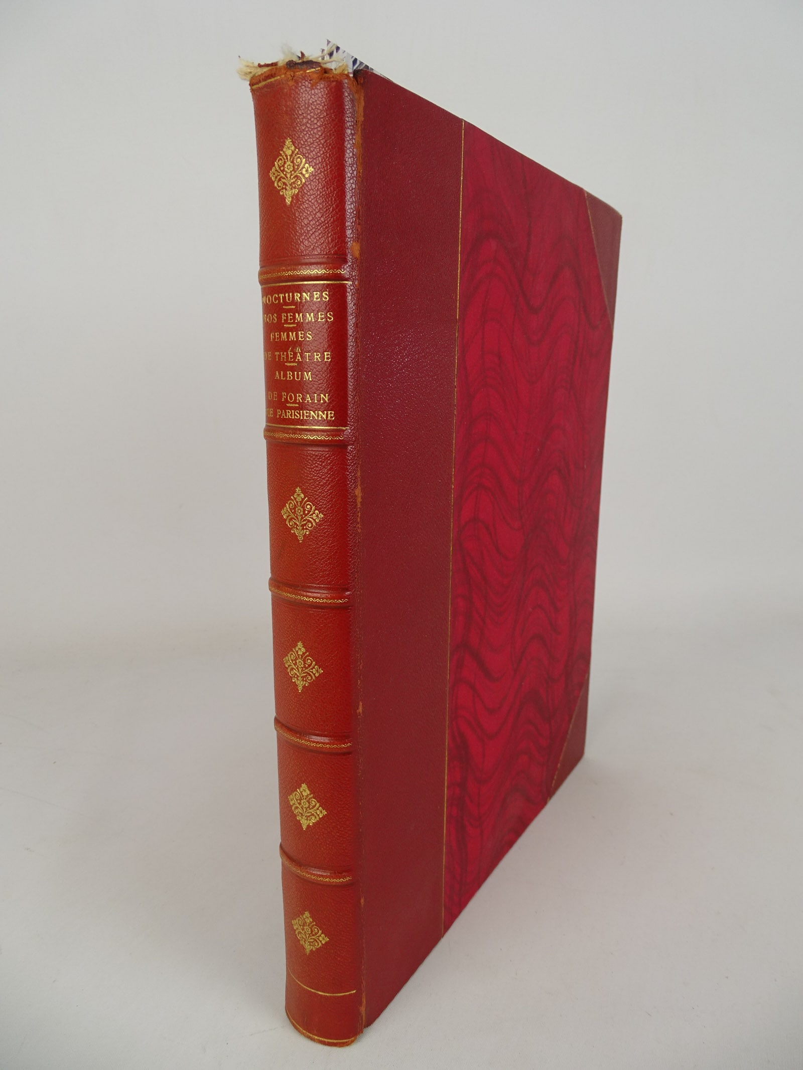 Book Lot: (5) volumes in one with original wrappers bound in "Nocturnes", NOS Femmes", "Femmes De Theater", "Album De Forain", "Vie Parisienne" (11" x 14").