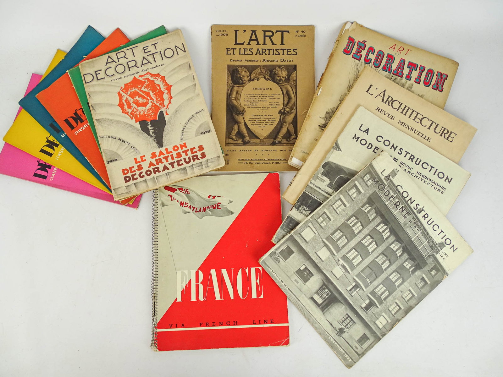 French Architectural Magazines: Art Et Decoration & Misc. French Architectural magazines.