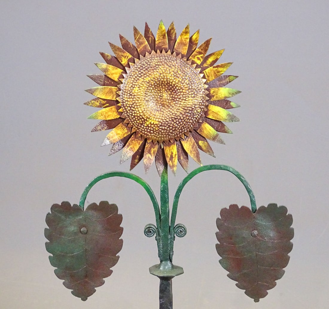 Pair Sunflower Andirons - 3