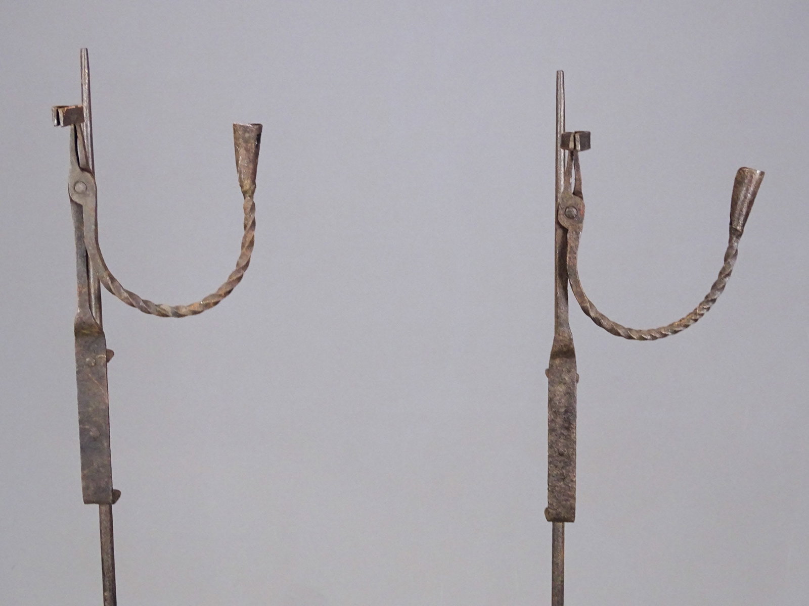 Pair Iron Floor Stands - 3