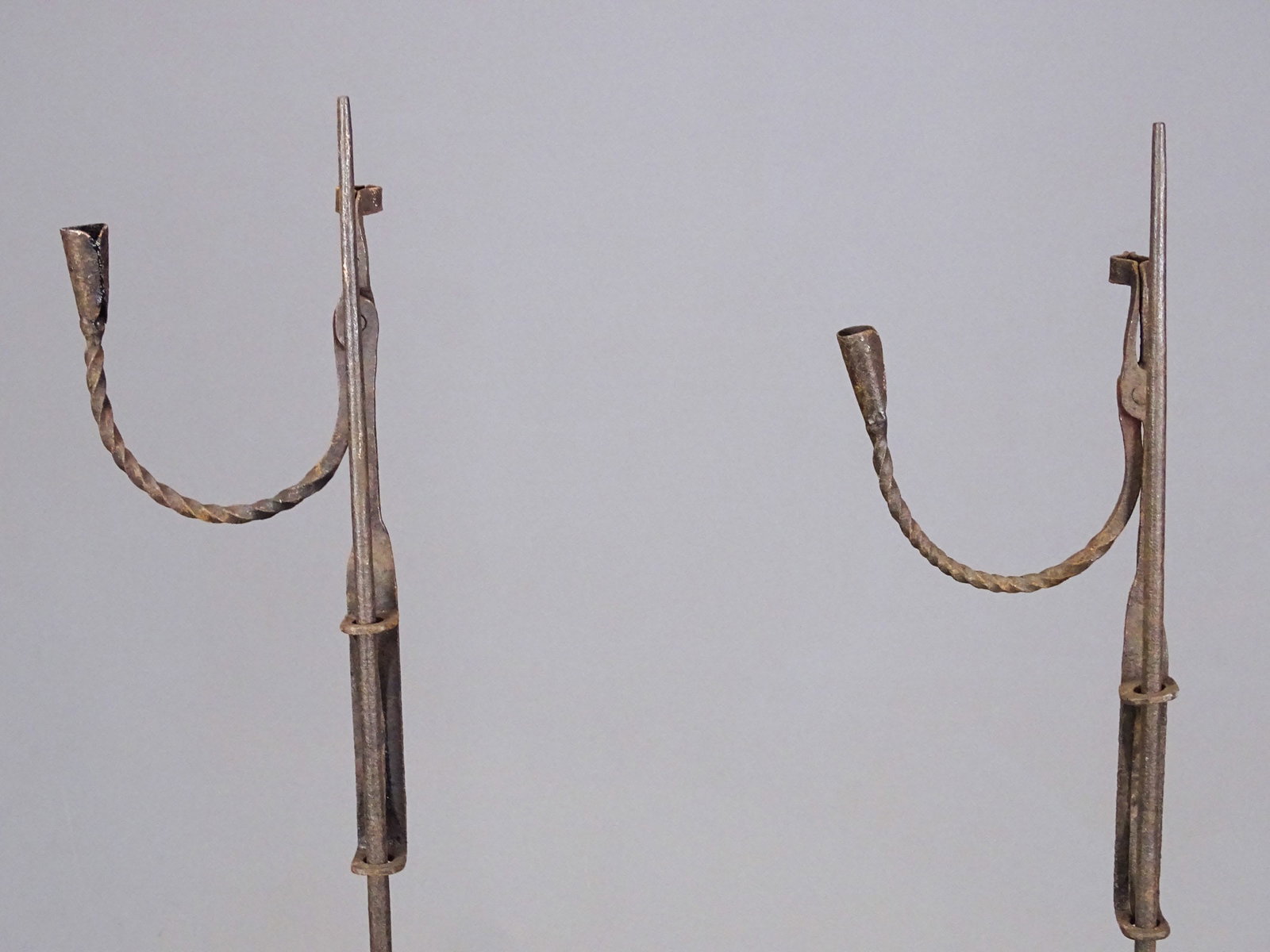 Pair Iron Floor Stands - 4