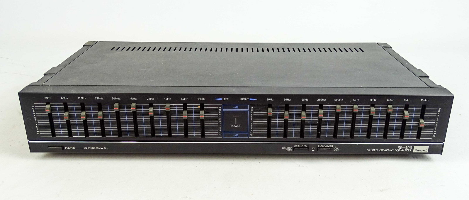 Sansui Equalizer: Sansui SE-500 stereo graphic equalizer.
